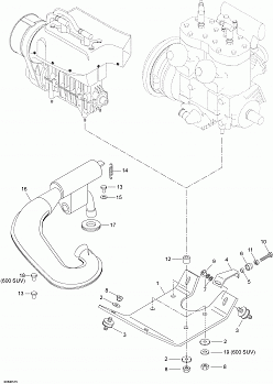 Engine And Engine Support, 600SUV