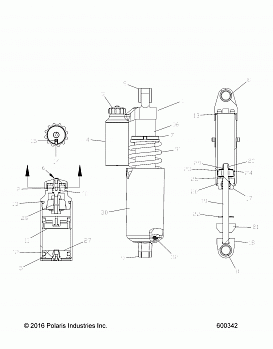 SUSPENSION, SHOCK, FRONT TRACK - S17DDJ6PES (600342)