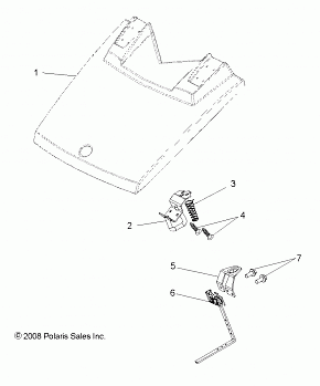 BODY, HOOD LATCH - R09HH50AG/AR (49RGRLATCH097004X4)