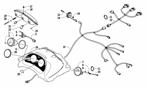 HEADLIGHT, INSTRUMENTS, AND WIRING ASSEMBLIES