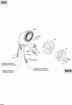 Magneto (12V, 360W) (593) (trail (r) &amp; Adrenaline)