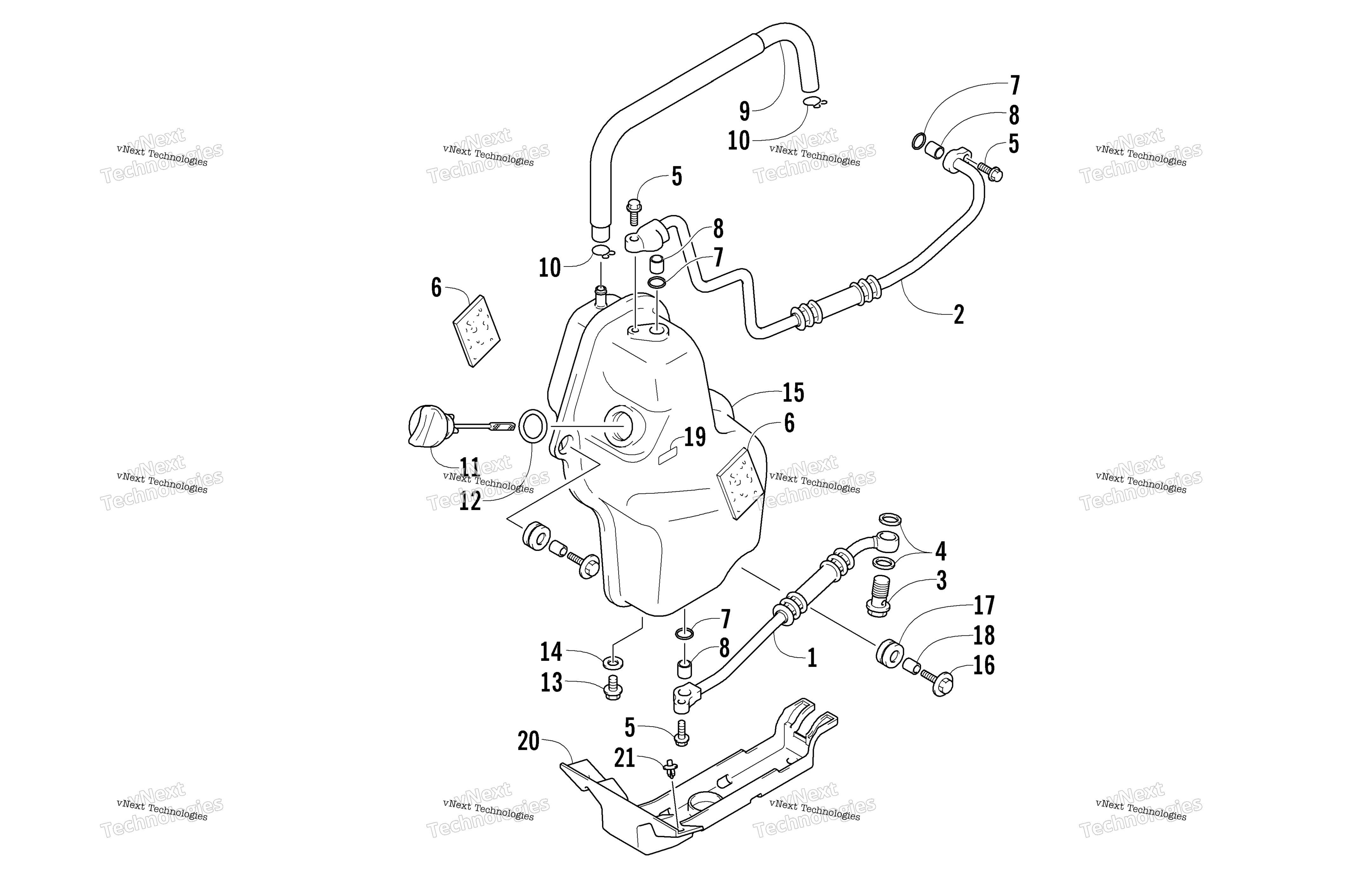 масляный Tank And Hose Assembly