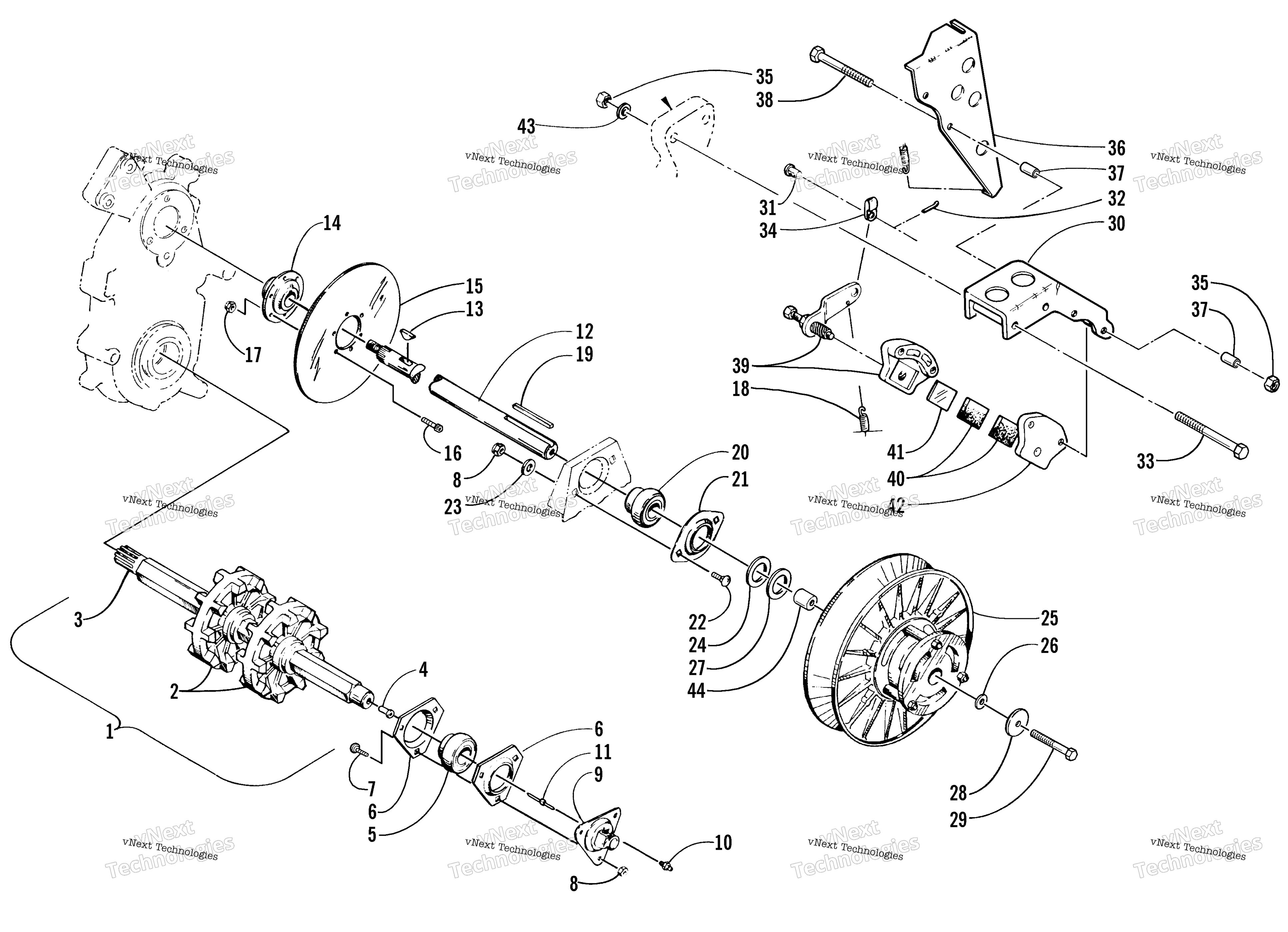 Привод Train Shafts And Brake Assemblies