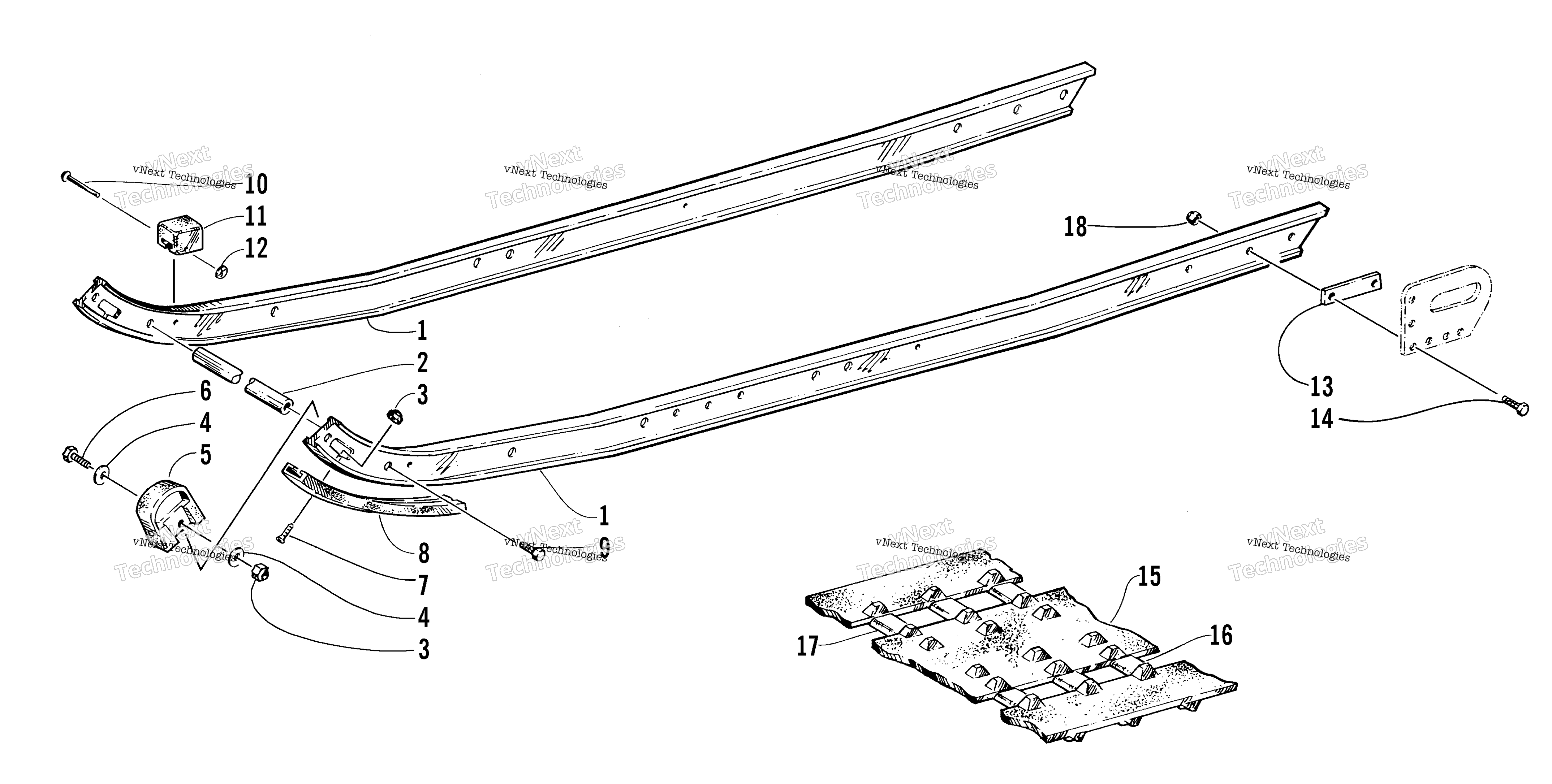 Slide Rail и Track узел