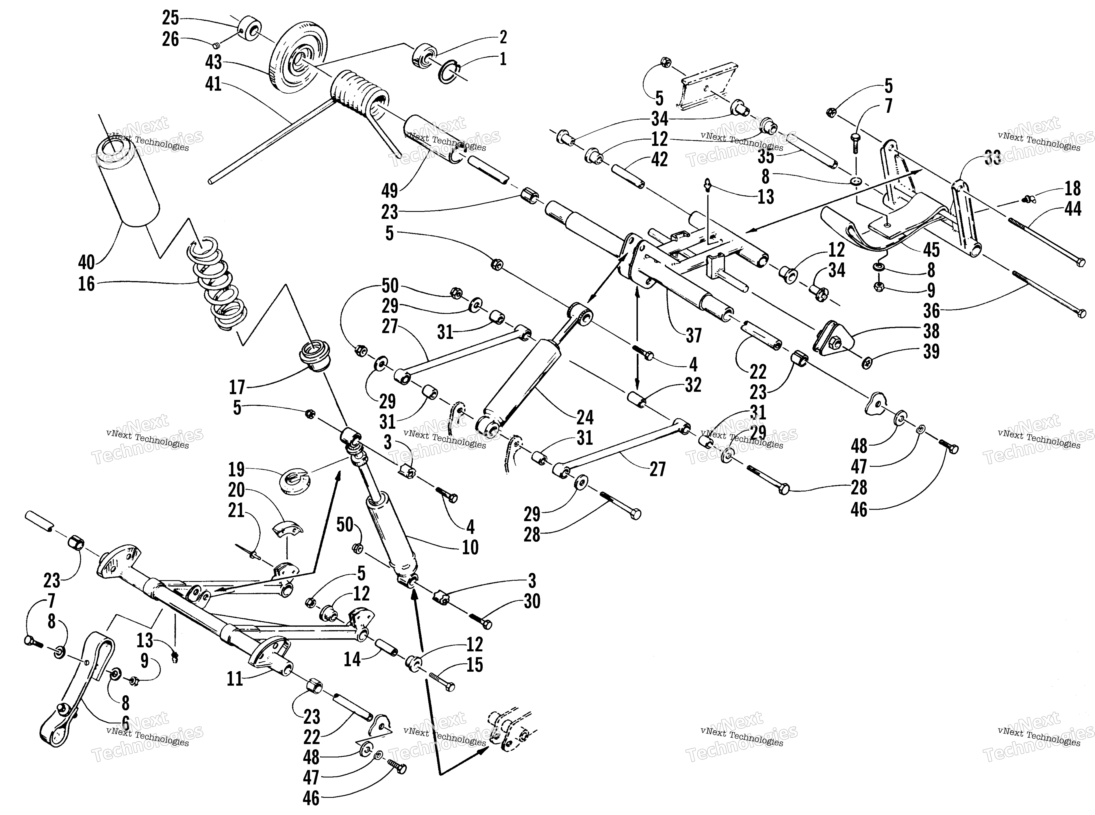 Задняя часть Suspension Arm Assemblies