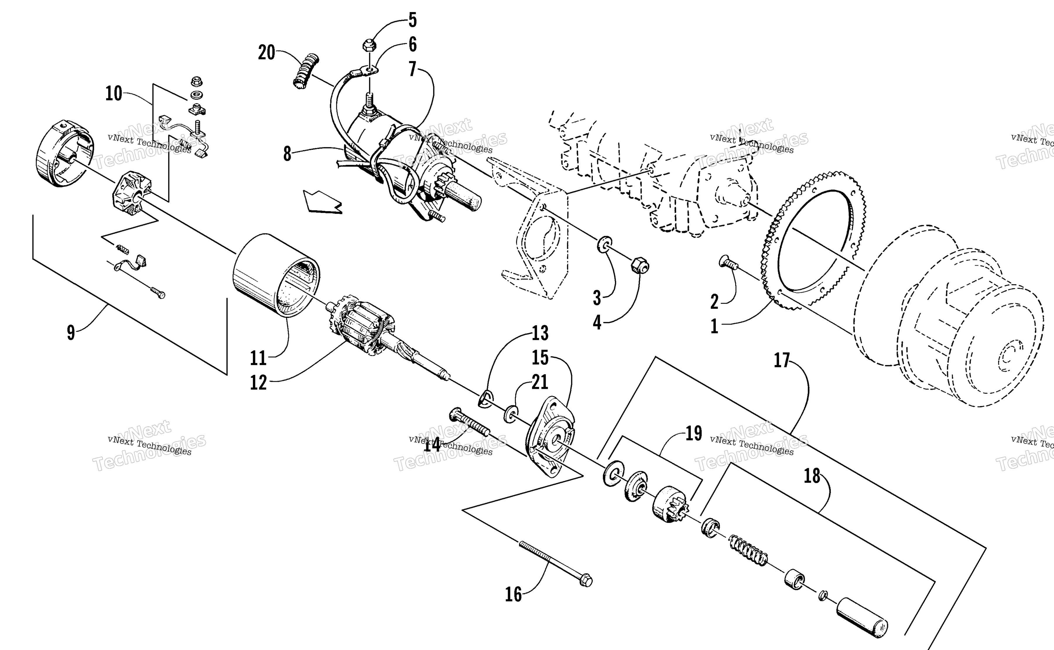 Электрооборудование Start Assembly - Starter Motor