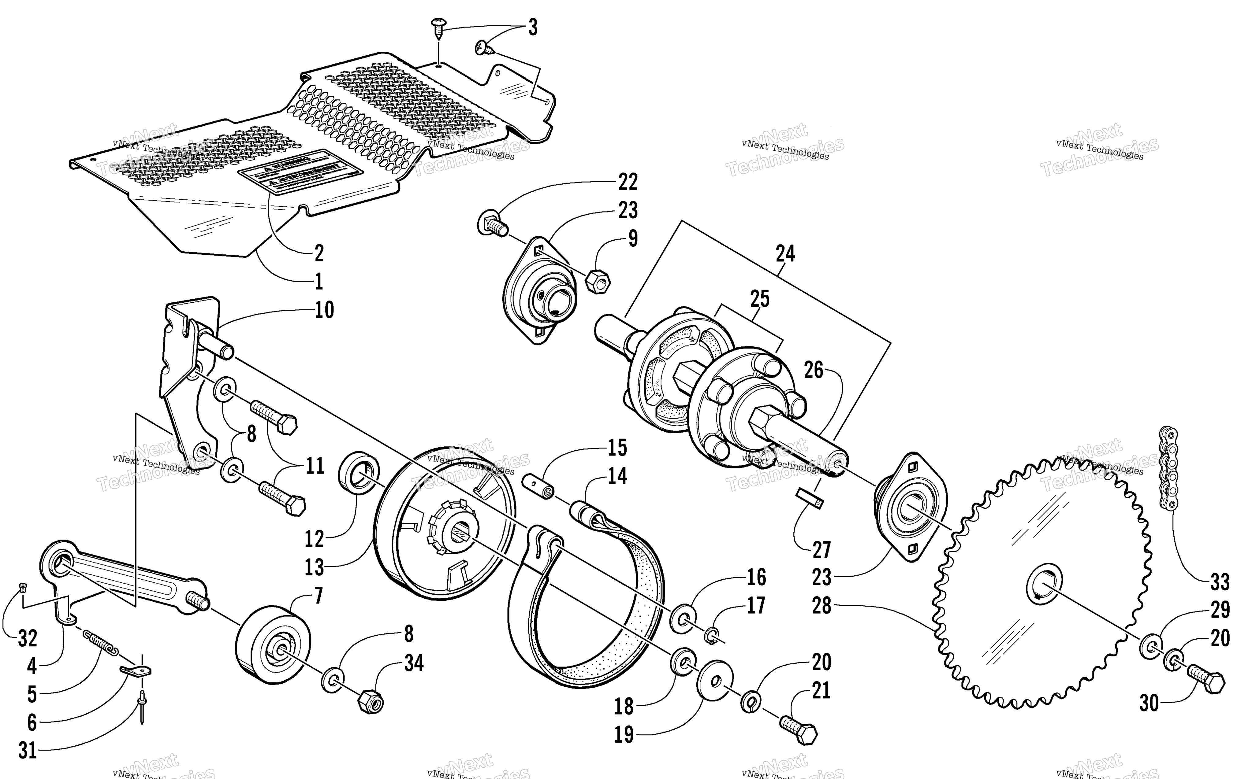 Привод Train Shaft And Brake Assemblies