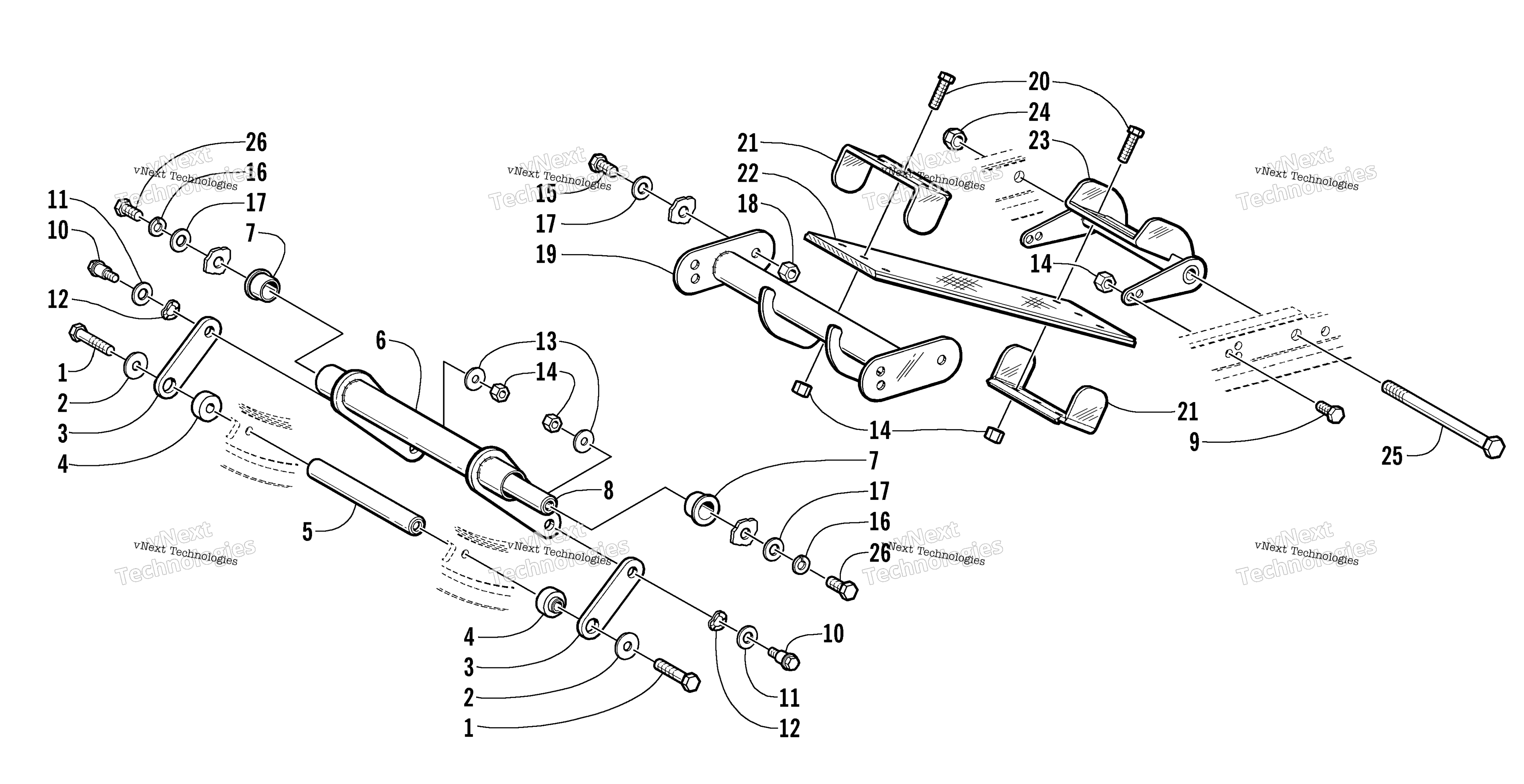 Задняя часть Suspension Arm Assemblies