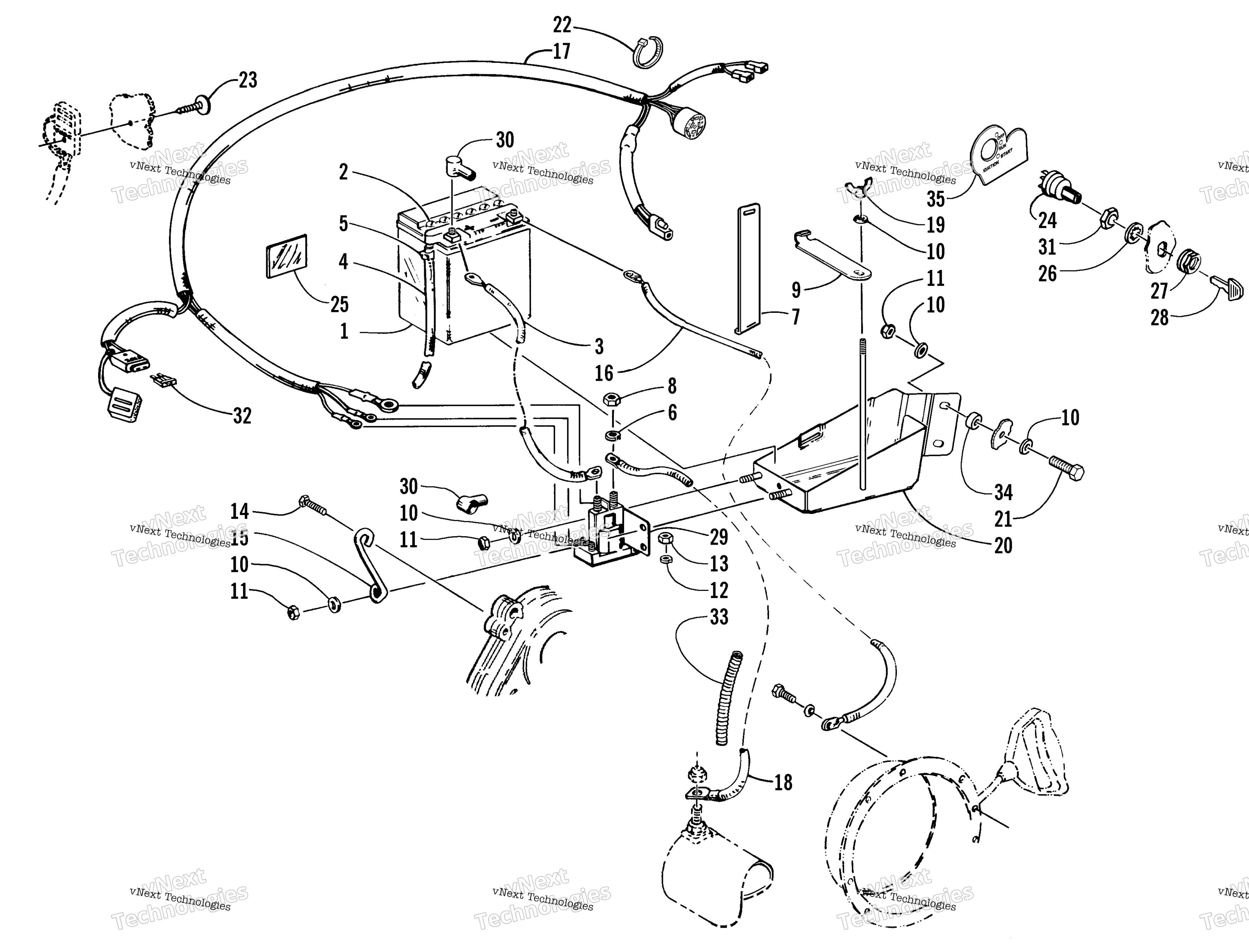 Battery, Solenoid, и Cables