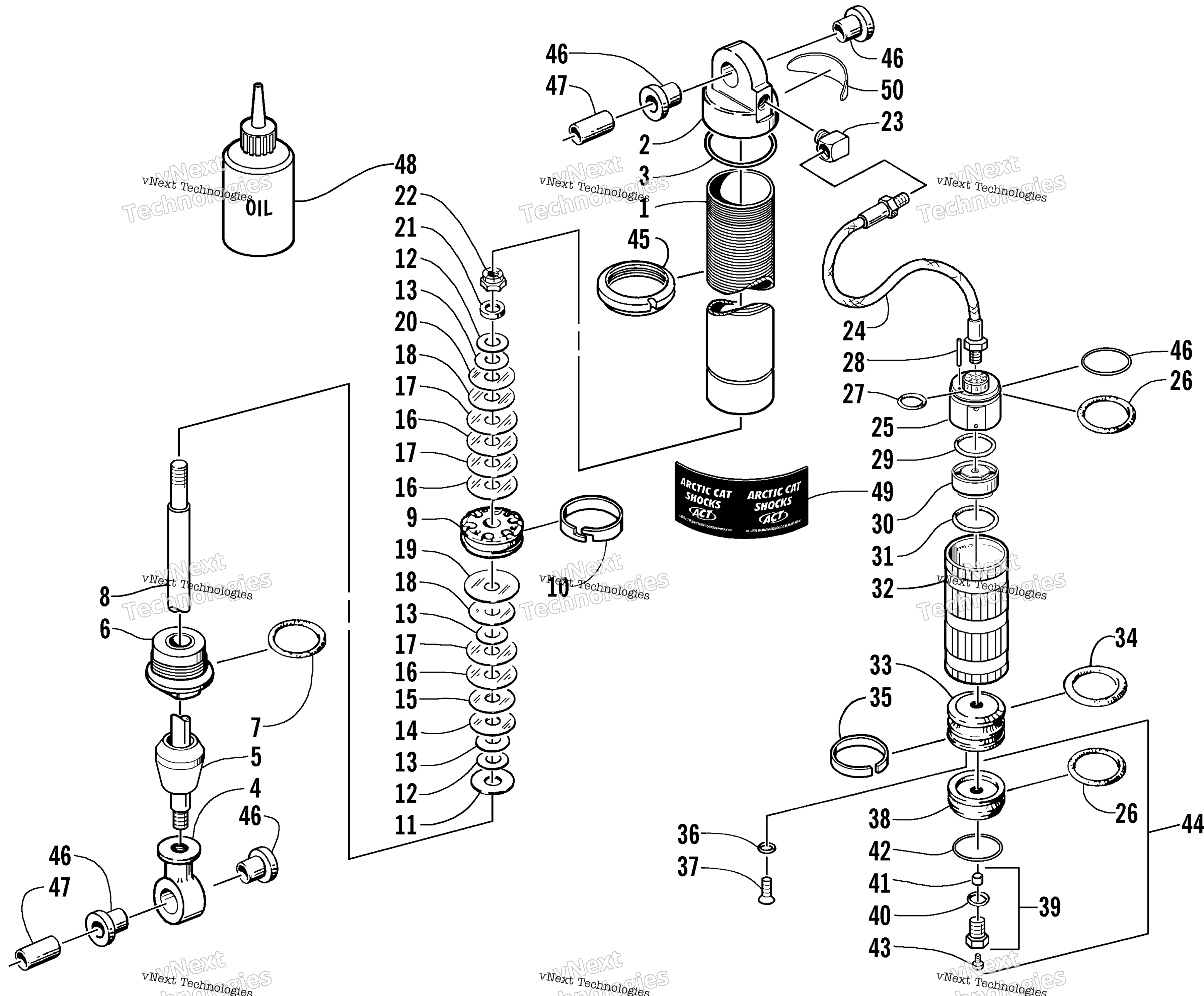 Передняя часть Suspension Shock Absorber