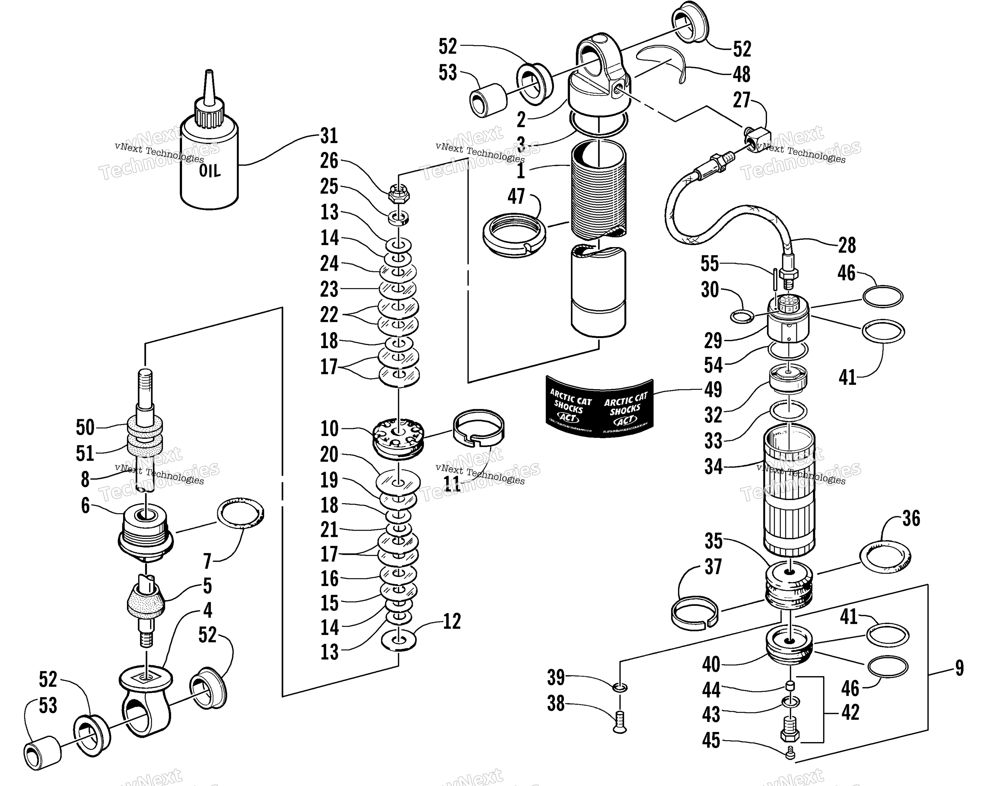 Передняя часть Suspension Shock Absorber