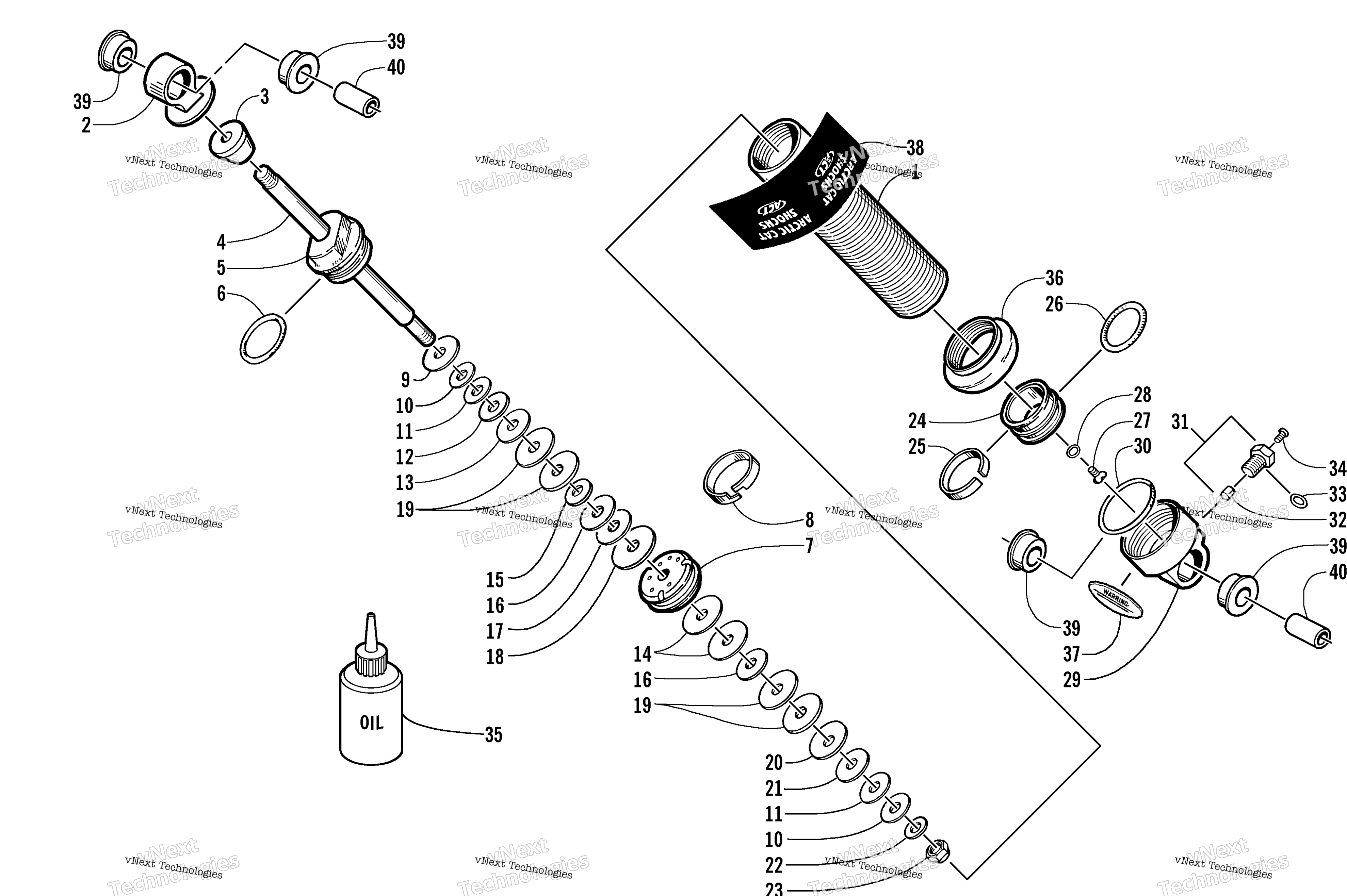 Передняя часть Suspension Shock Absorber