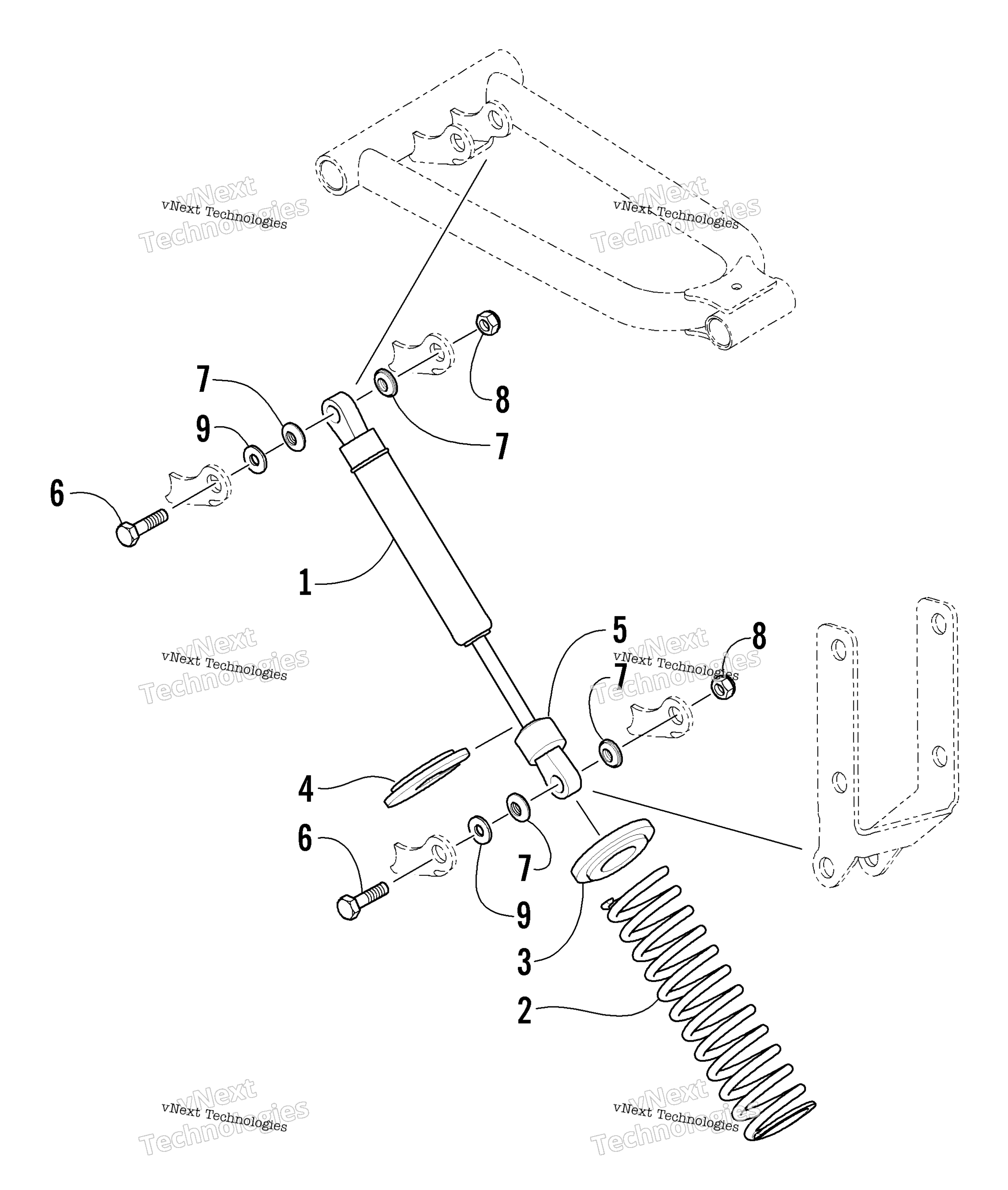 Передняя часть Suspension Shock Absorber