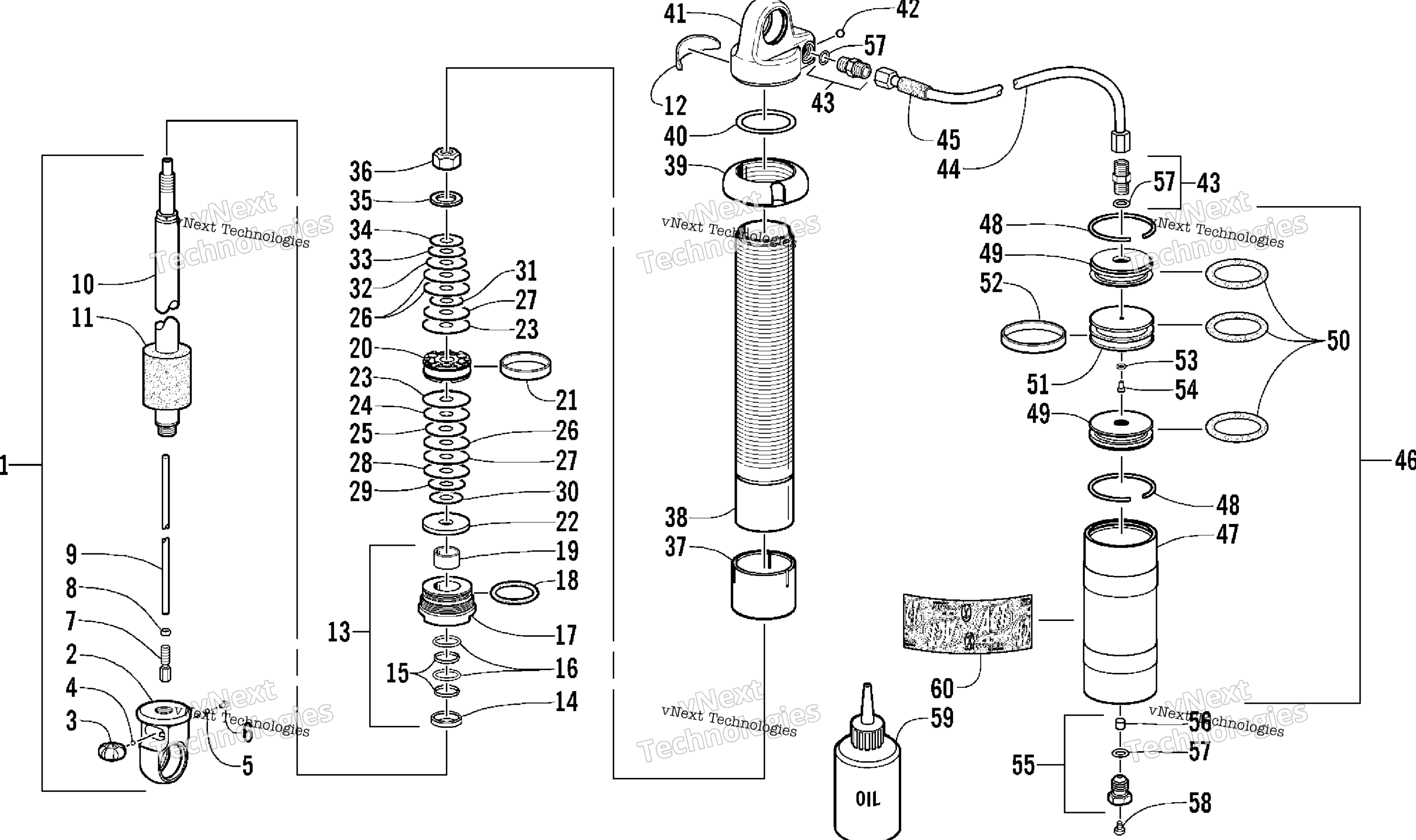 Передняя часть Suspension Shock Absorber (Cross Country)