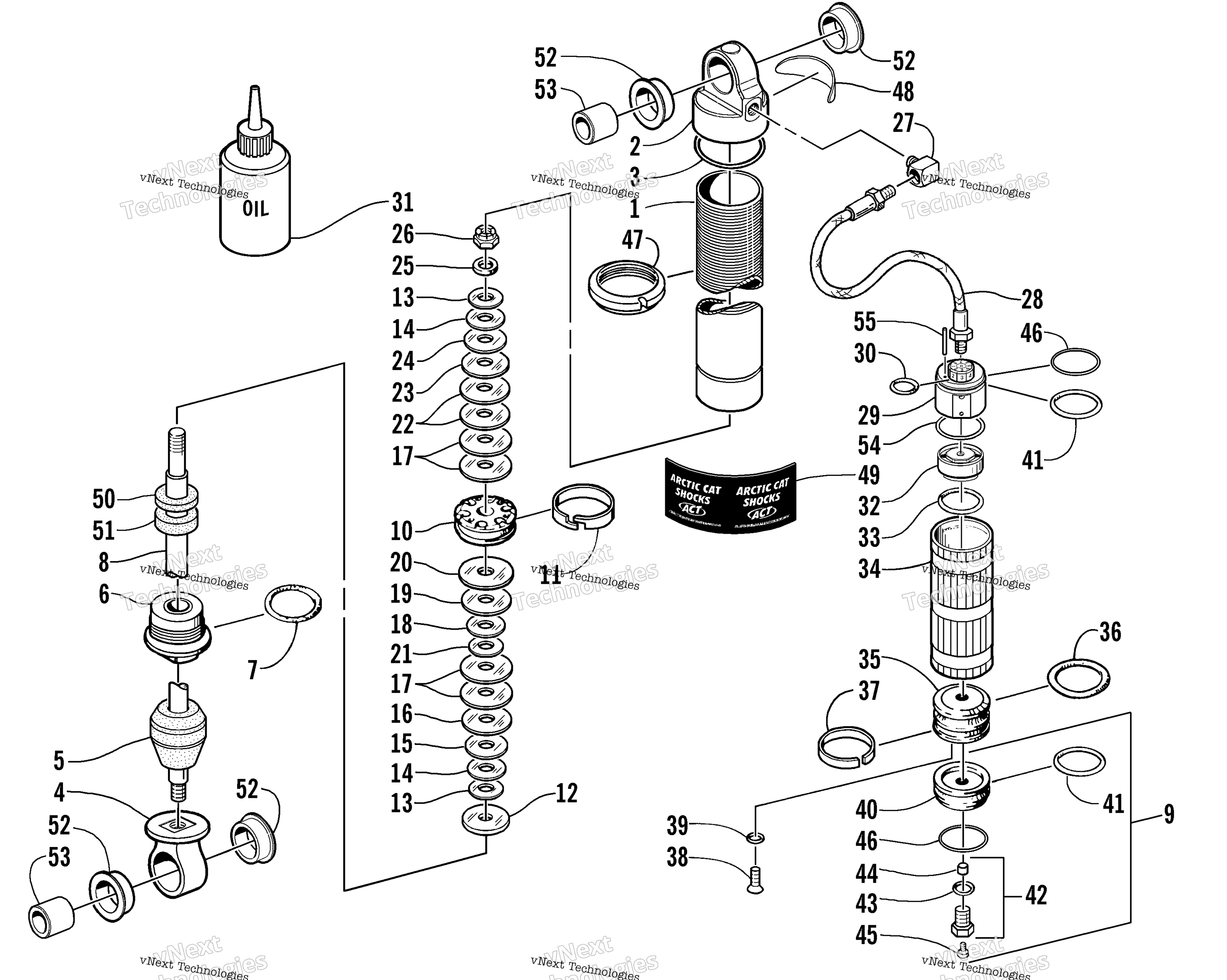 Передняя часть Suspension Shock Absorber (Le)