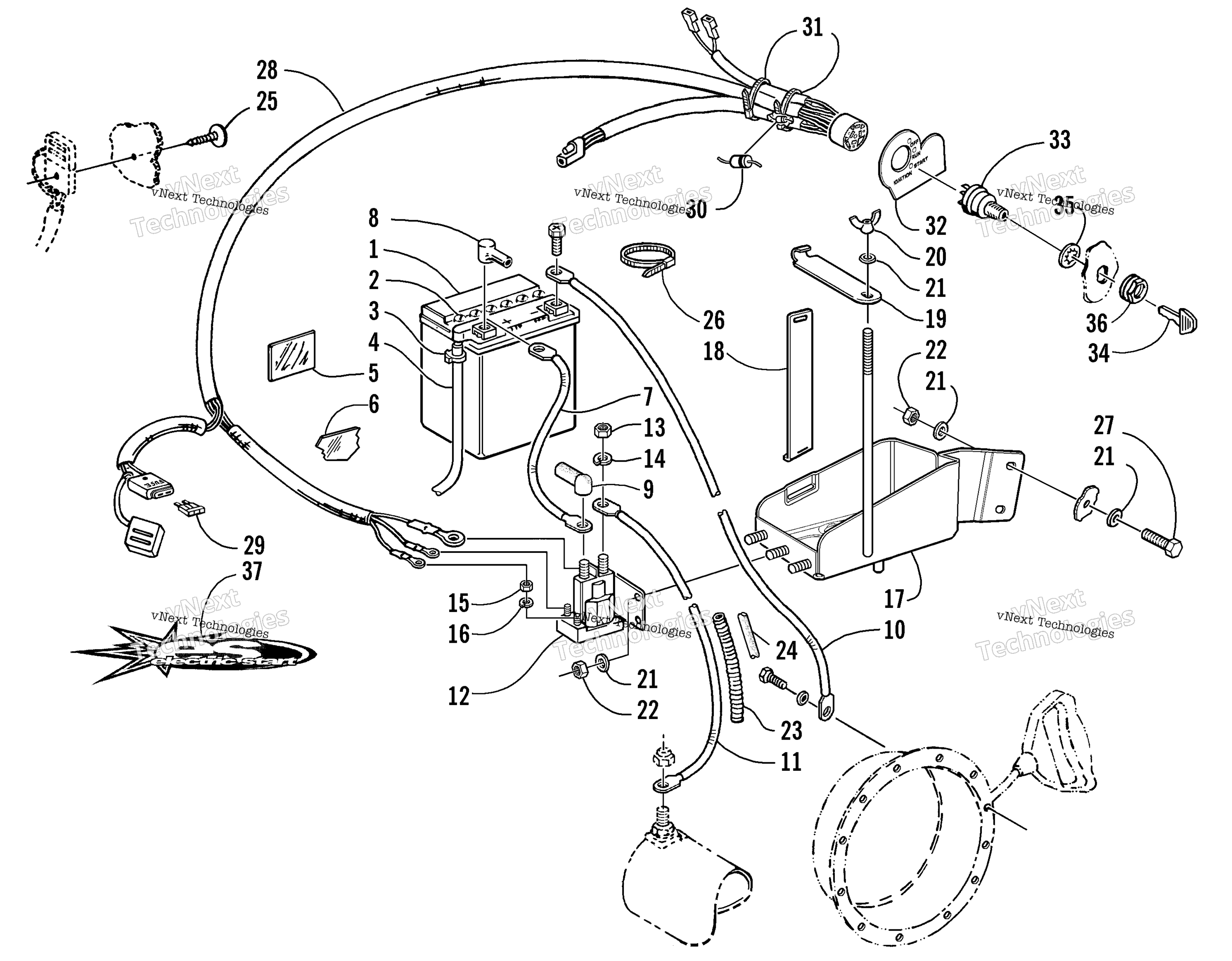 Battery, Solenoid, и Cables