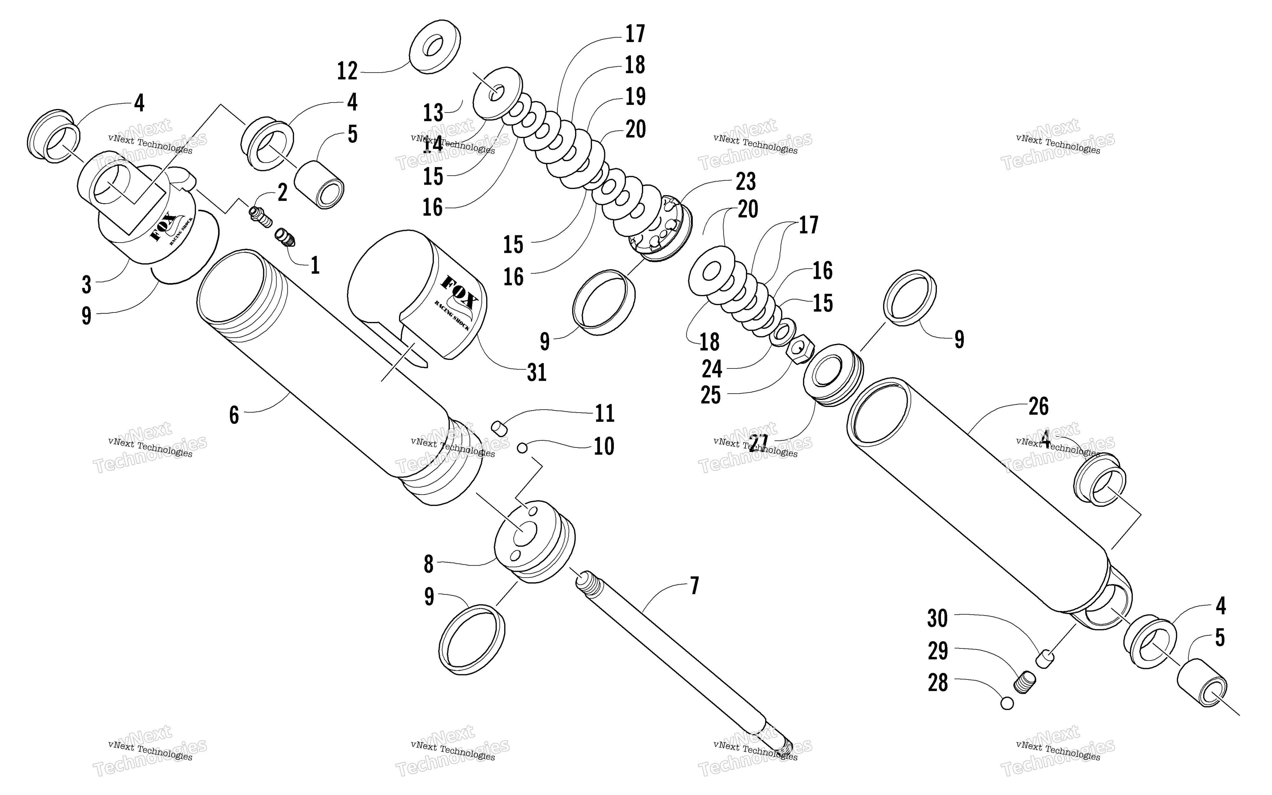 Передняя часть Suspension Shock Absorber