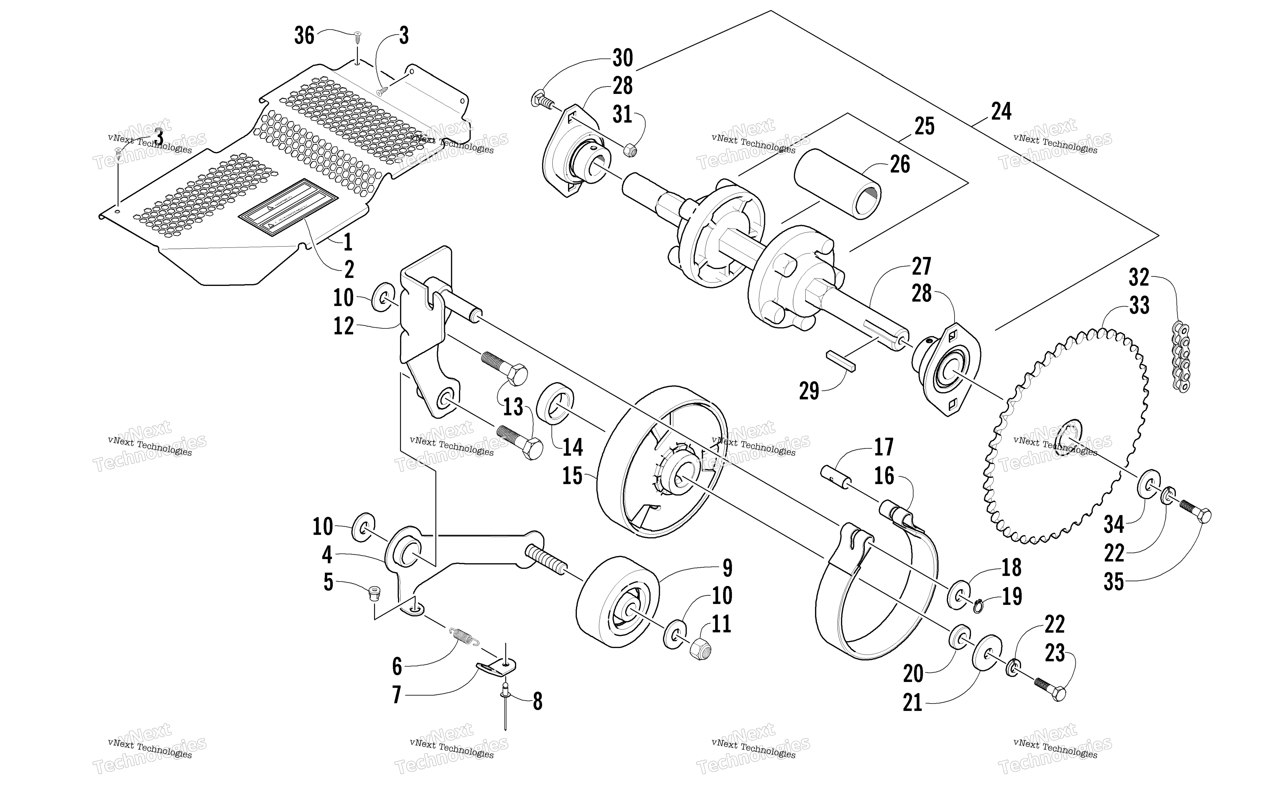 Привод Train Shaft And Brake Assemblies