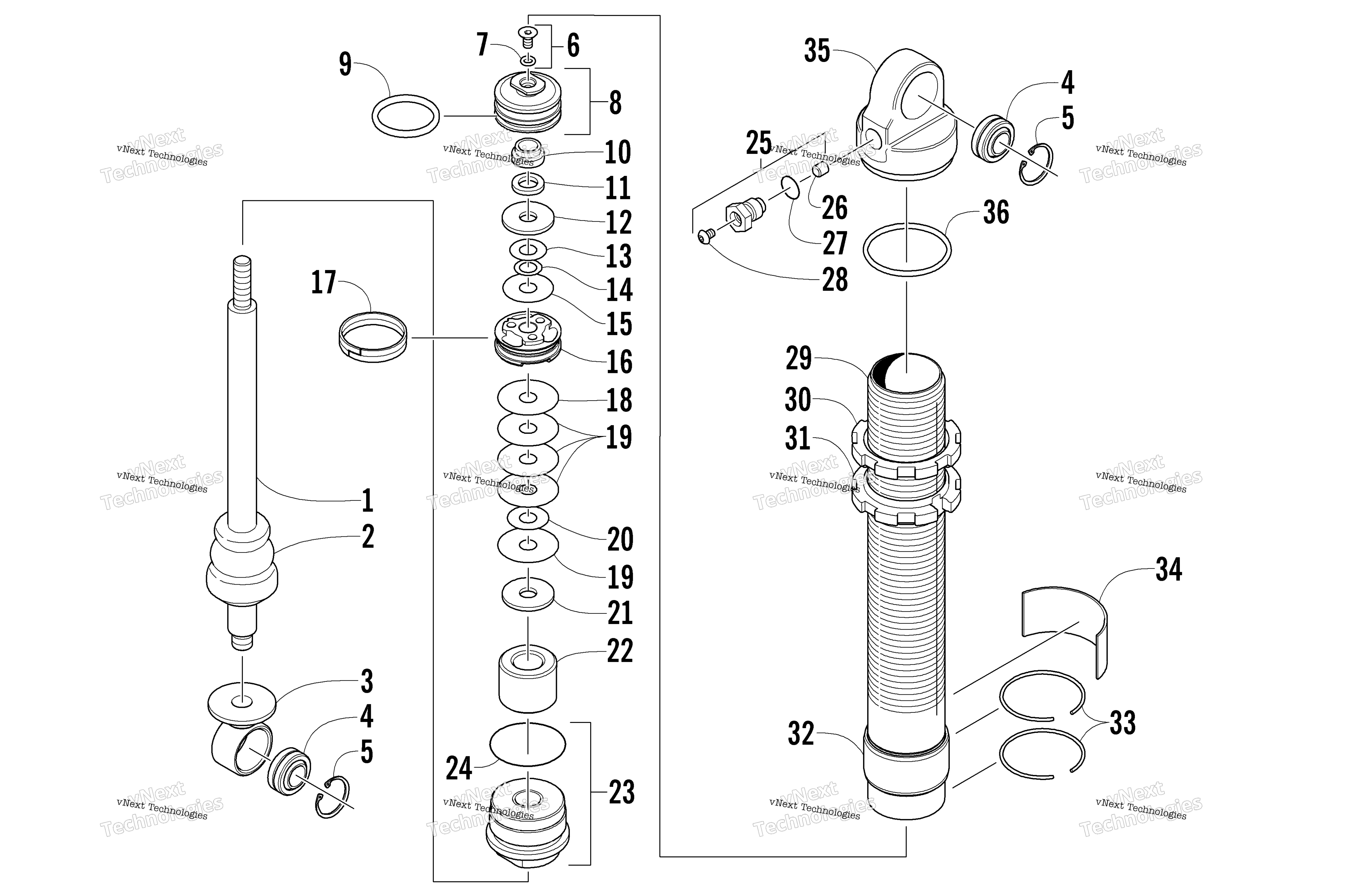 Передняя часть Suspension Shock Absorber