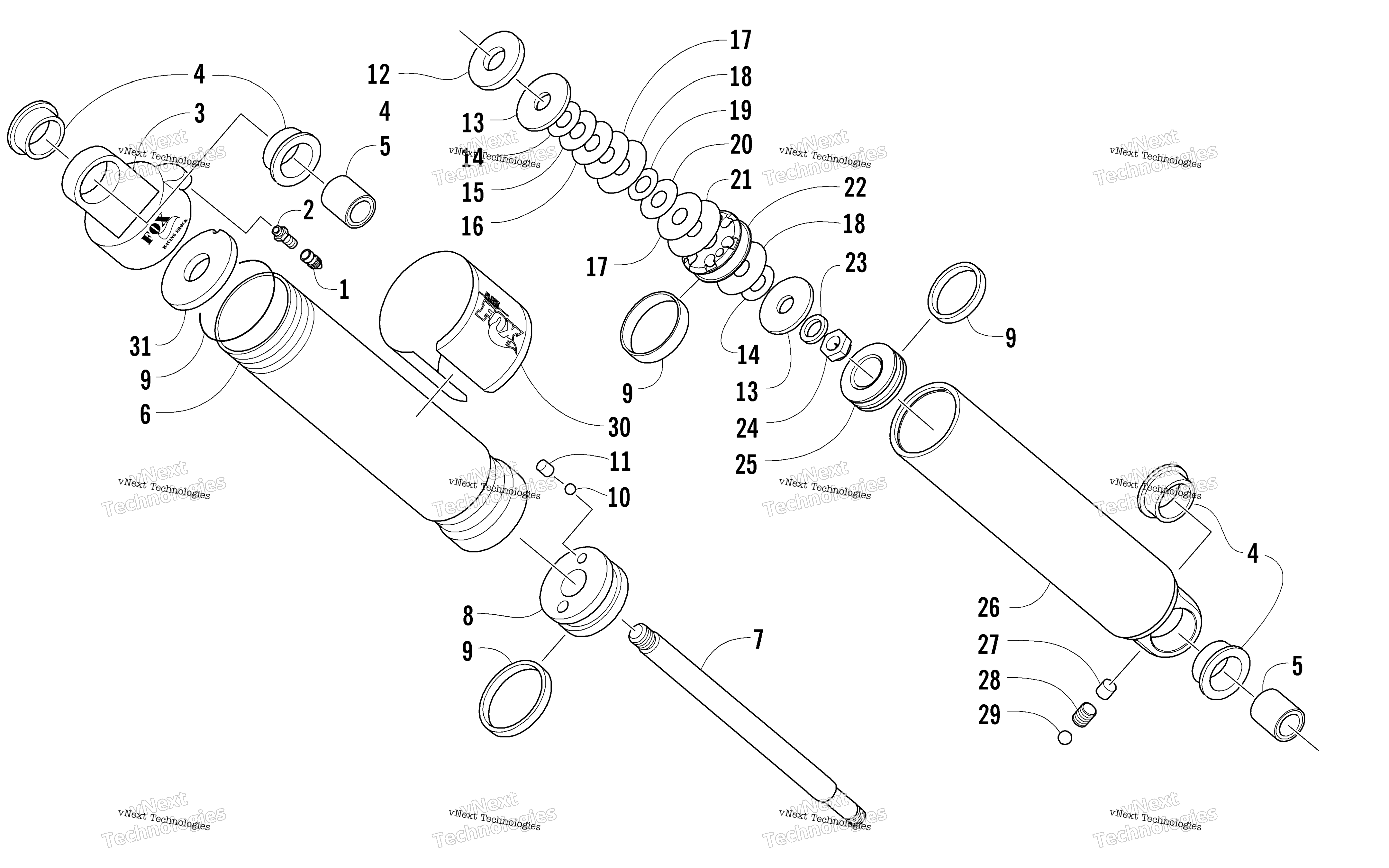 Передняя часть Suspension Shock Absorber