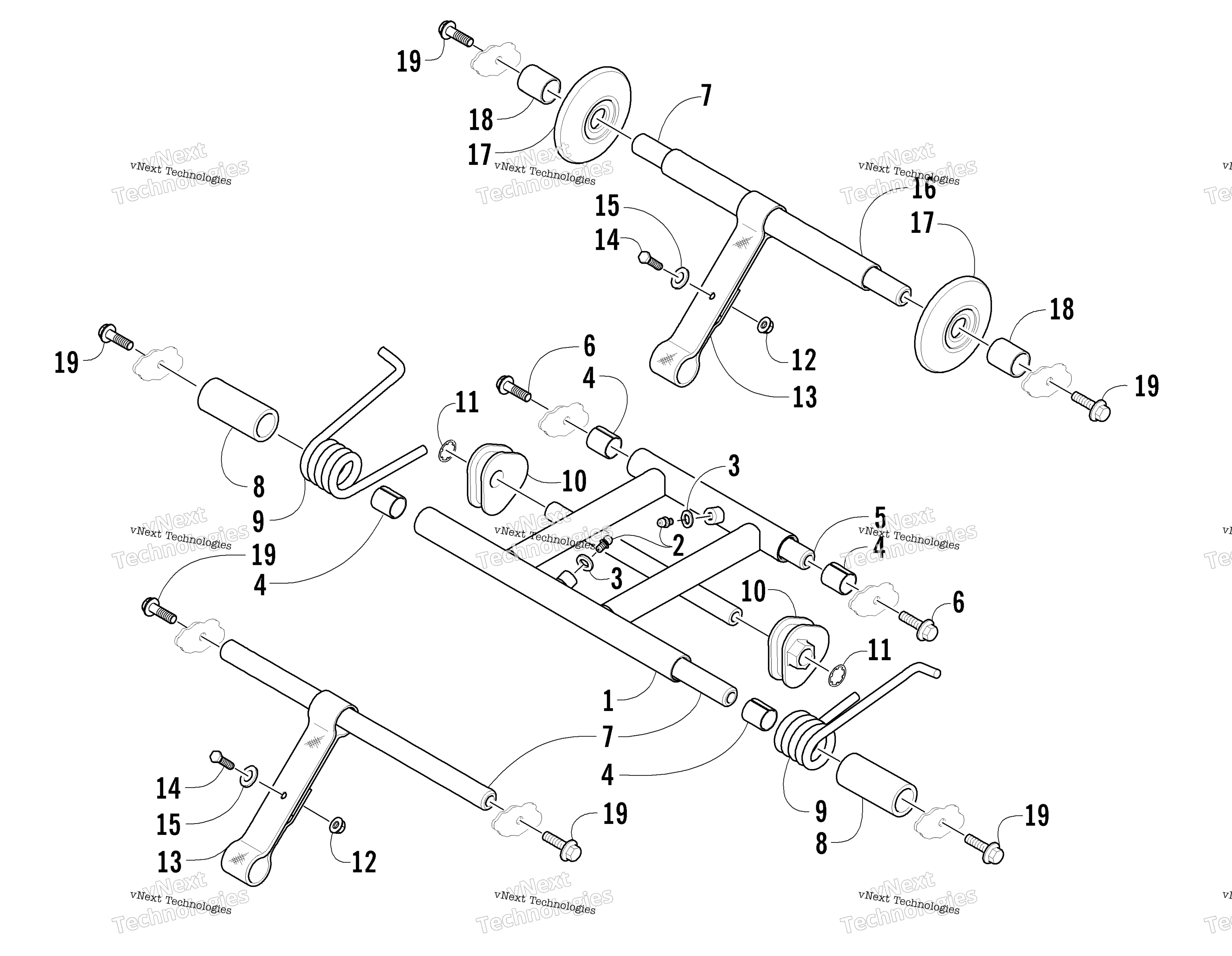 Задняя часть Suspension Arm Assembly