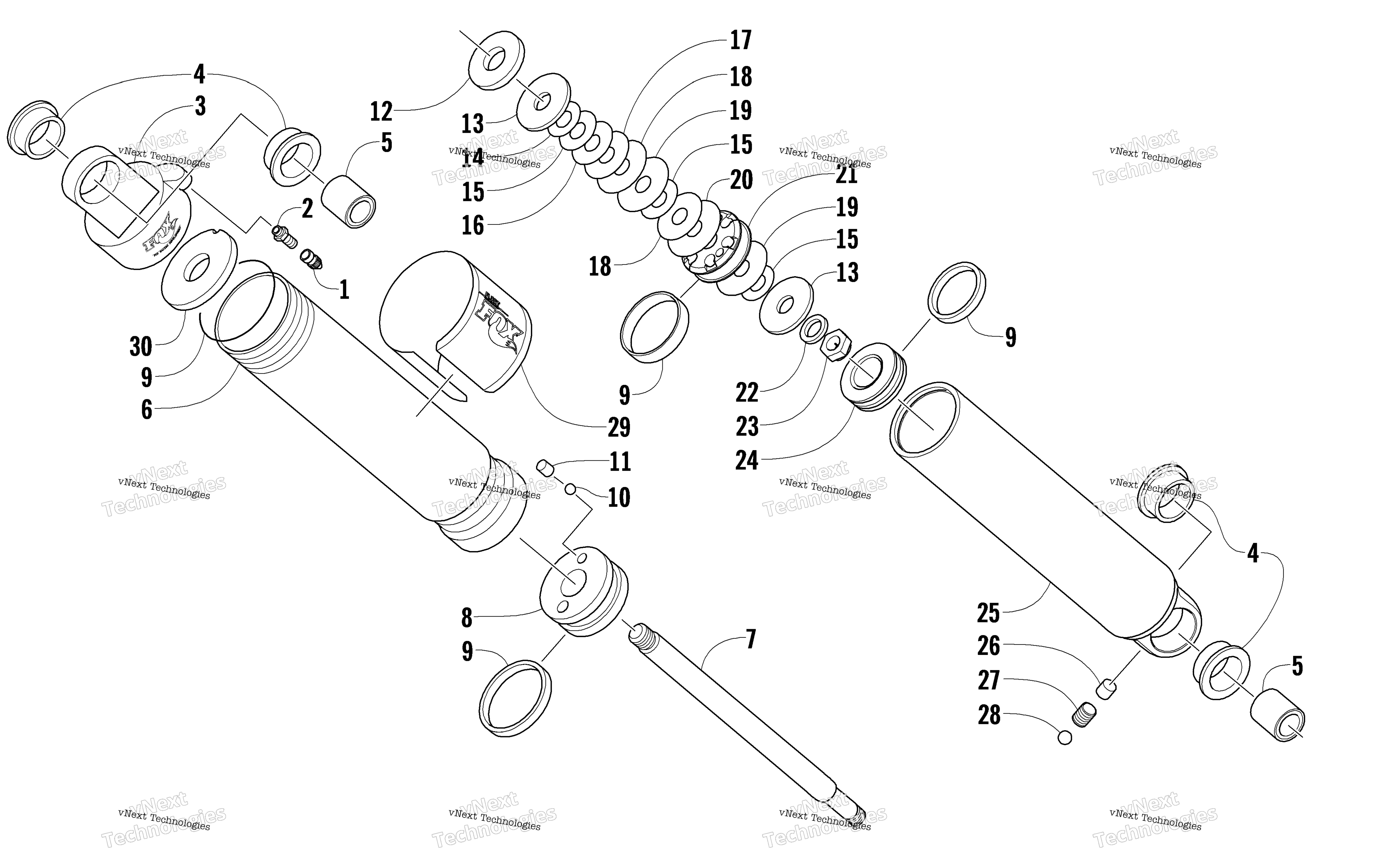 Передняя часть Suspension Shock Absorber