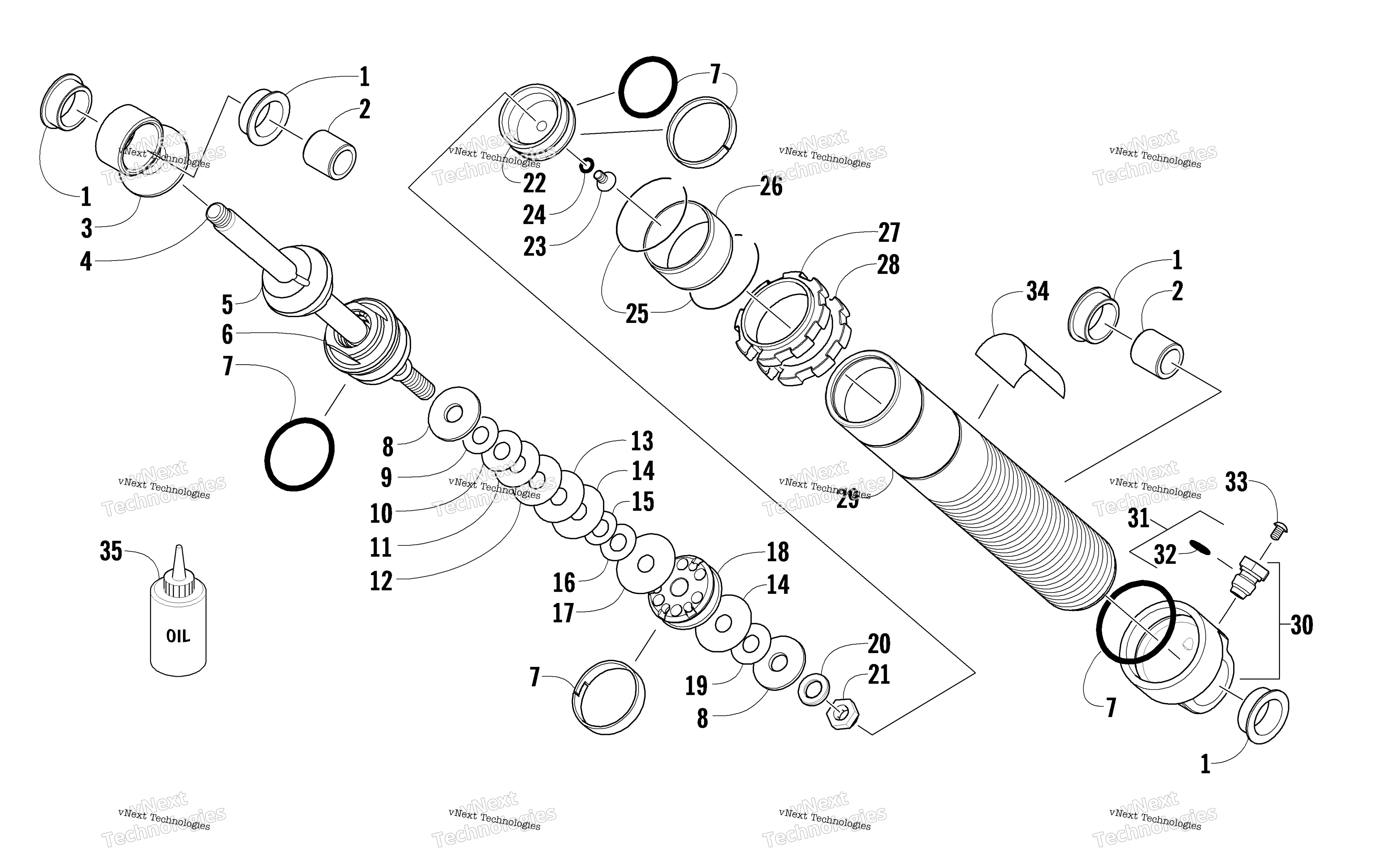 Передняя часть Suspension Shock Absorber