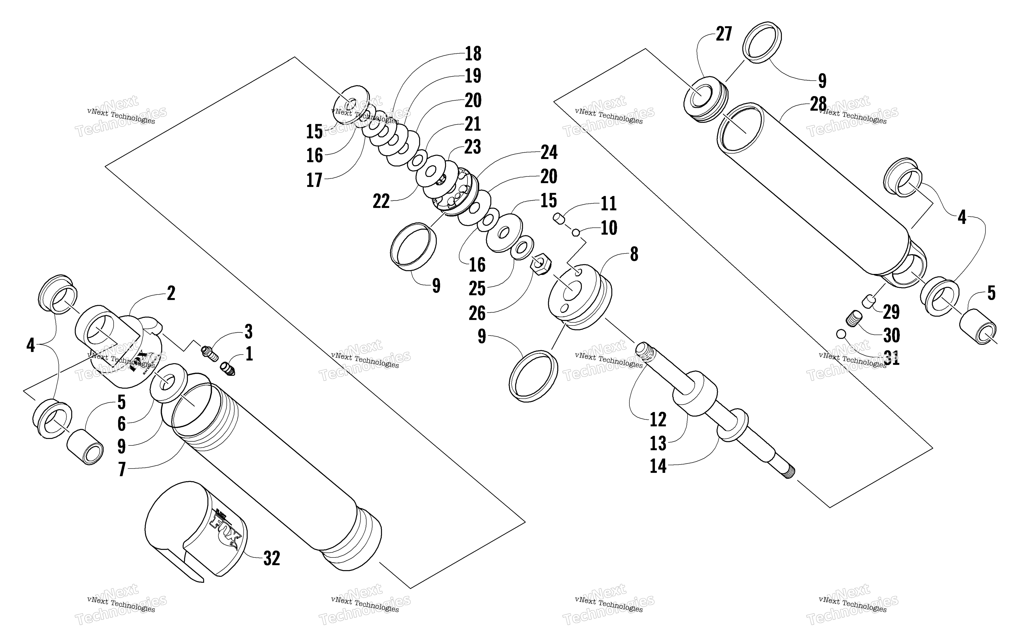 Передняя часть Suspension Shock Absorber