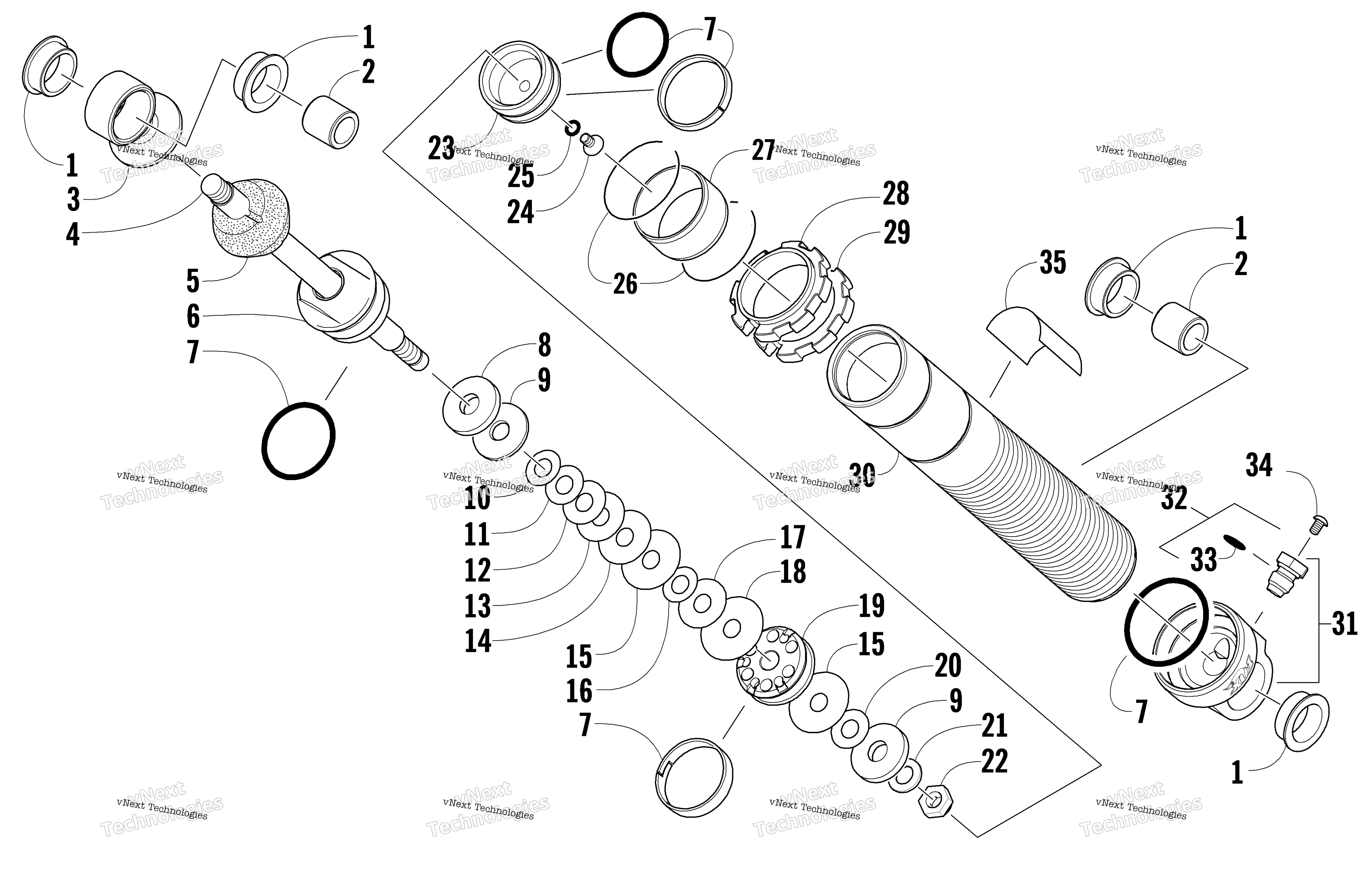 Передняя часть Suspension Shock Absorber