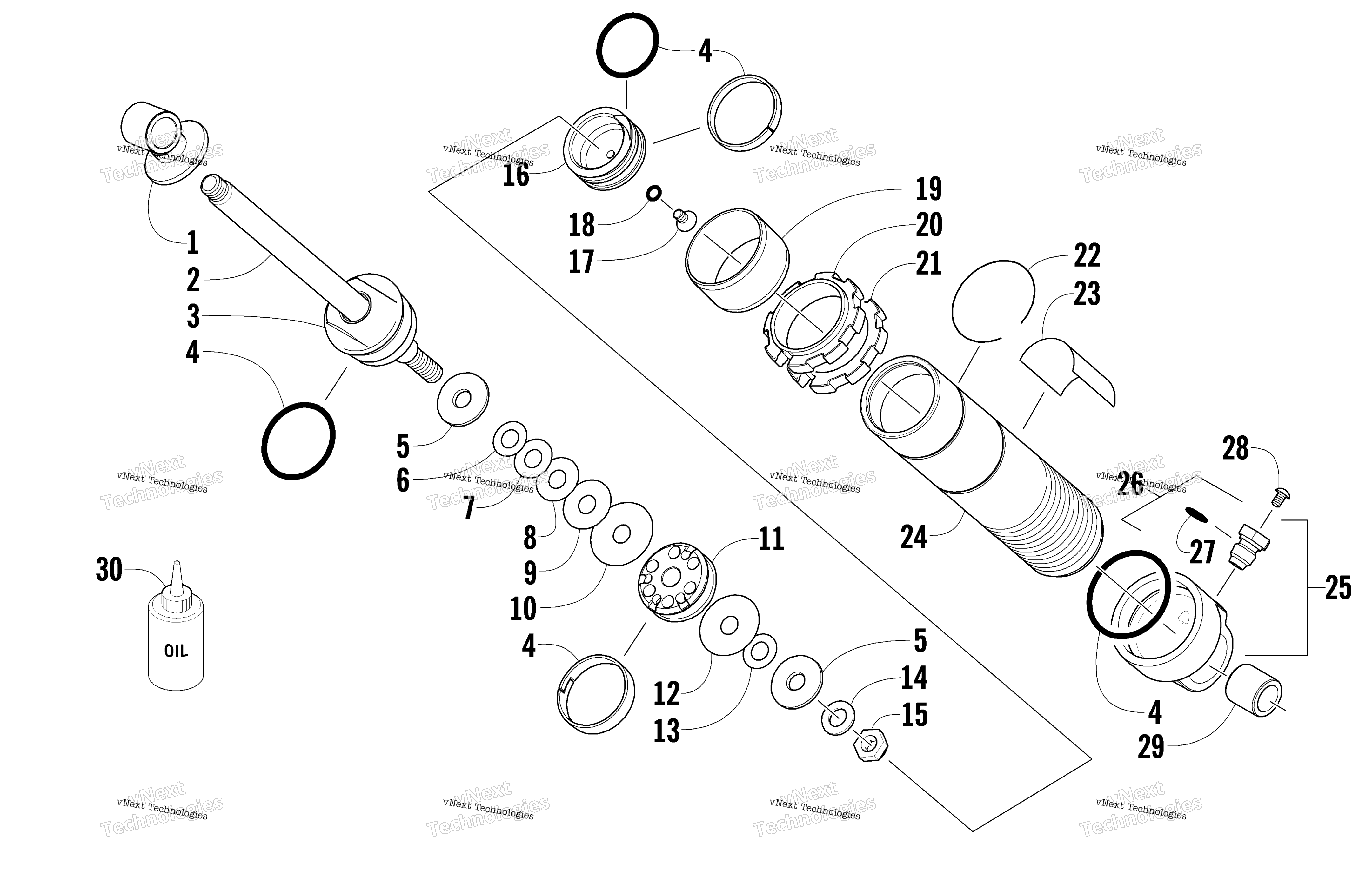 Задняя часть Suspension Front Arm Shock Absorber