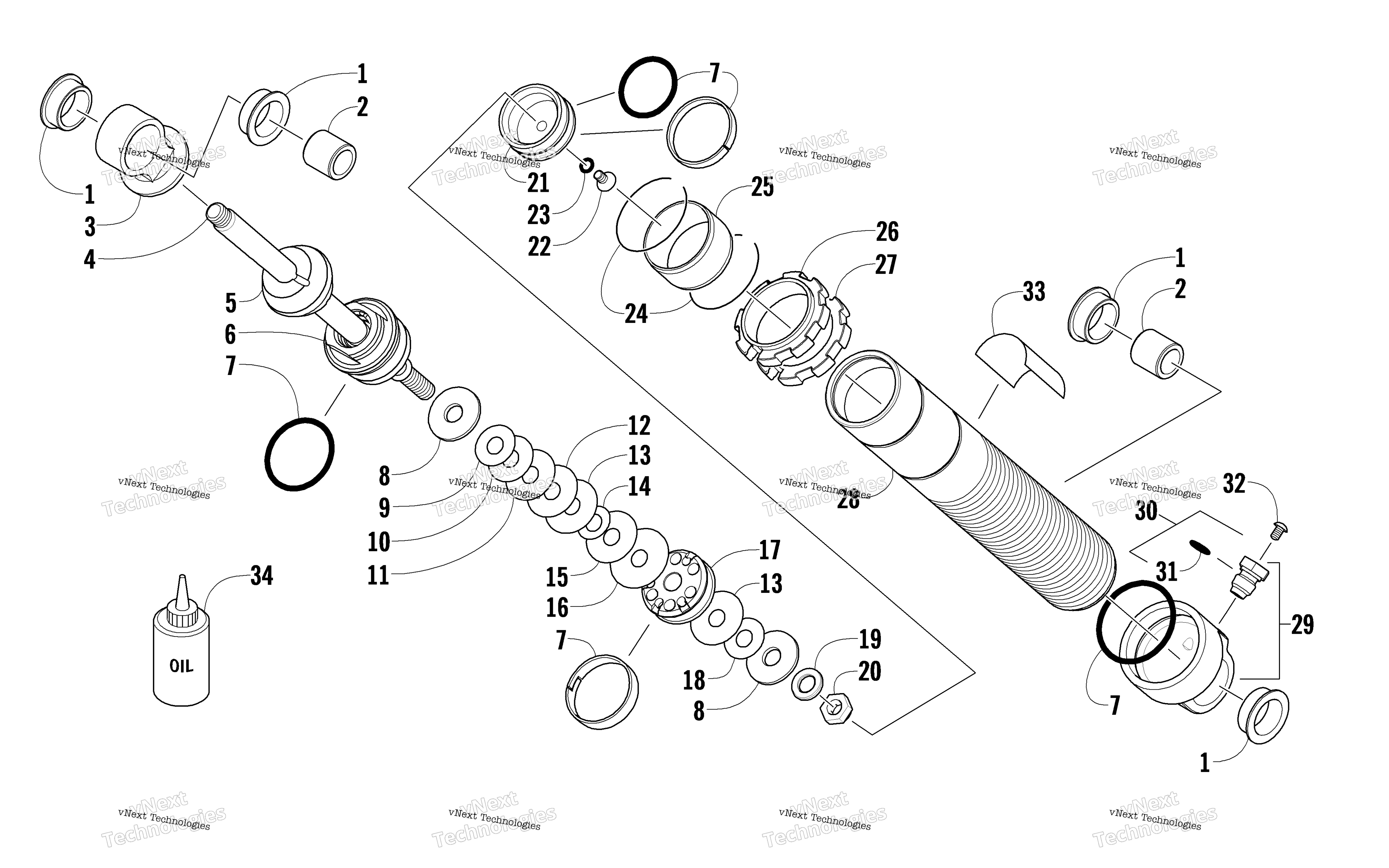 Передняя часть Suspension Shock Absorber