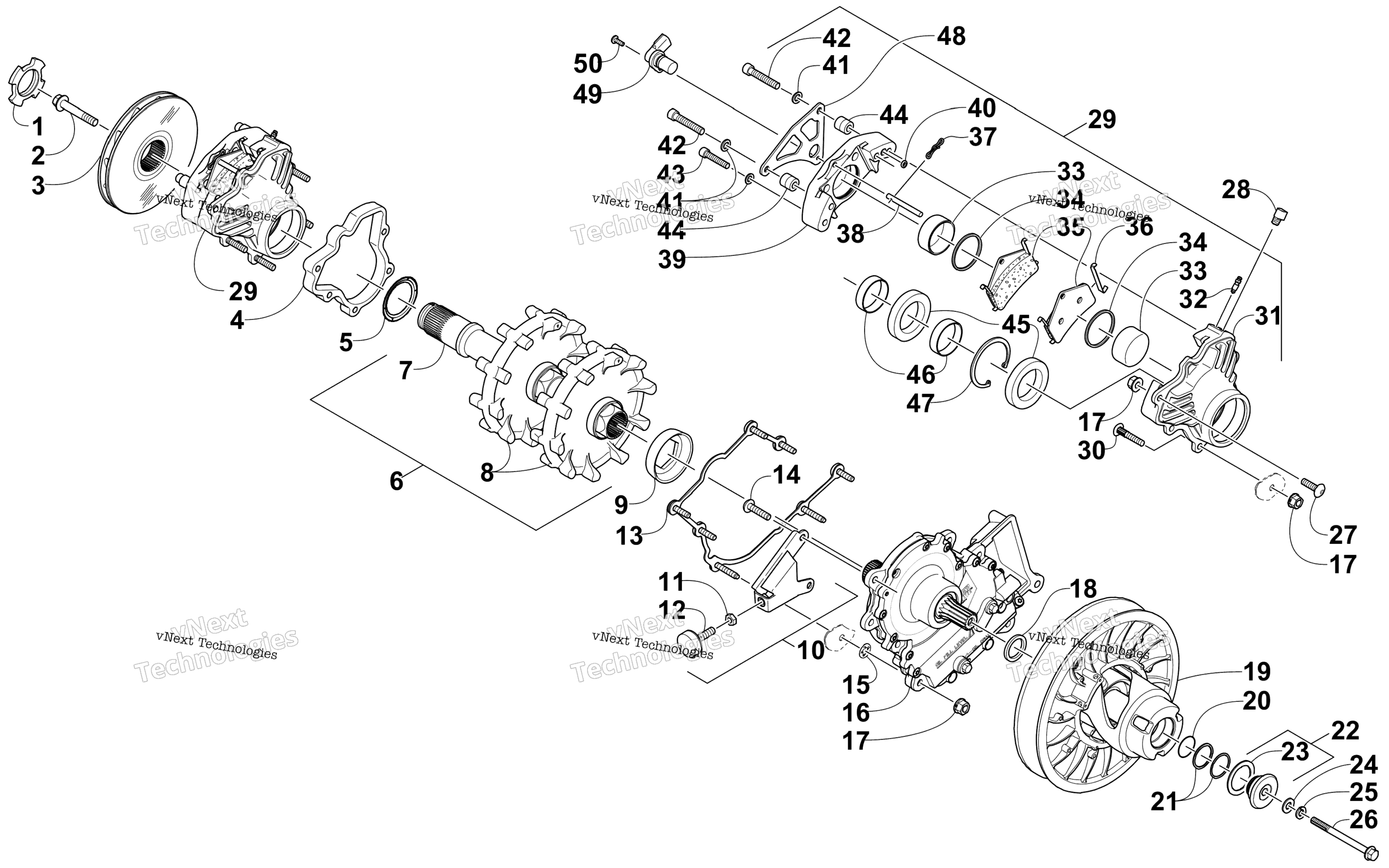 Привод Train Shaft And Brake Assemblies