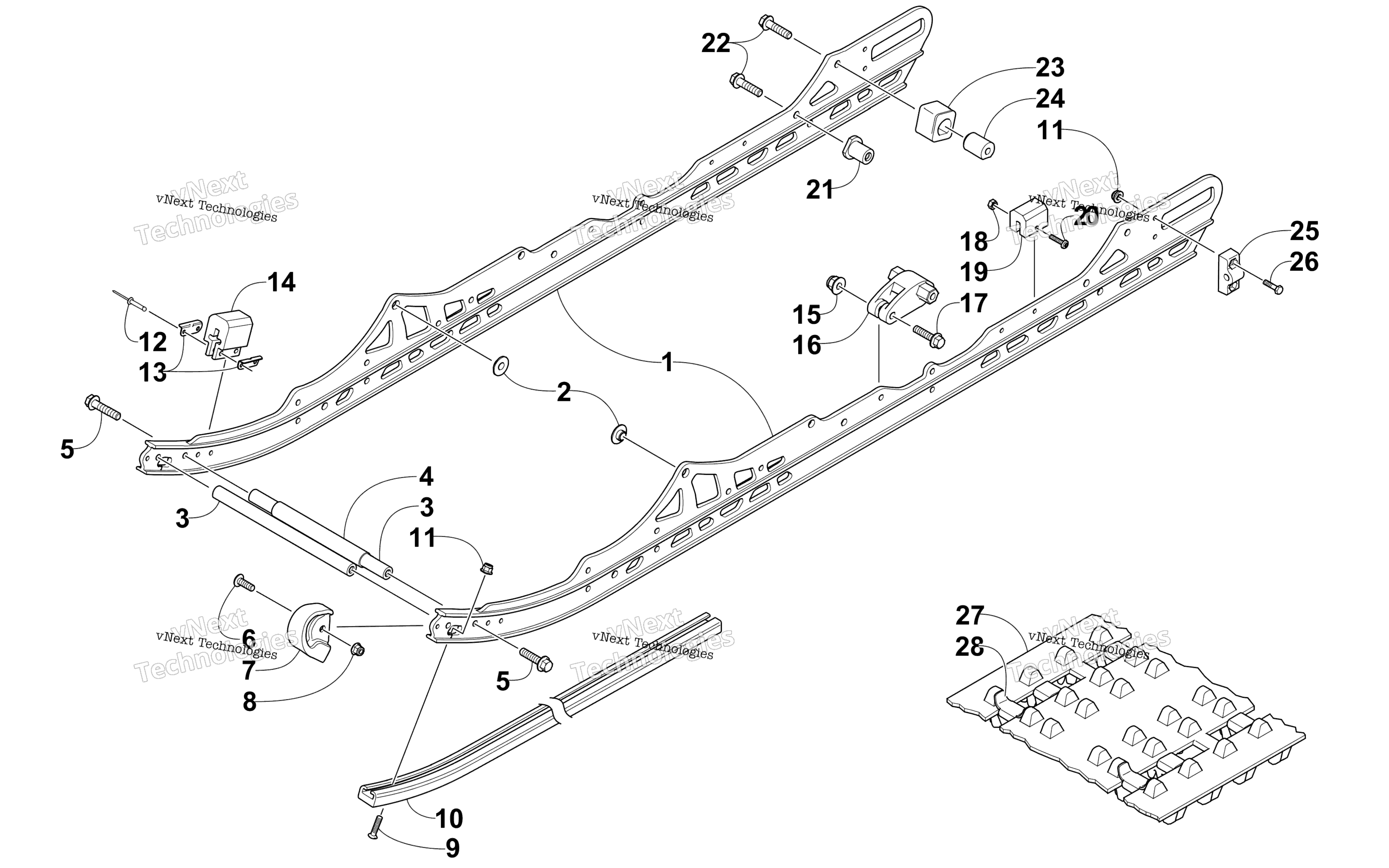 Slide Rail и Track узел