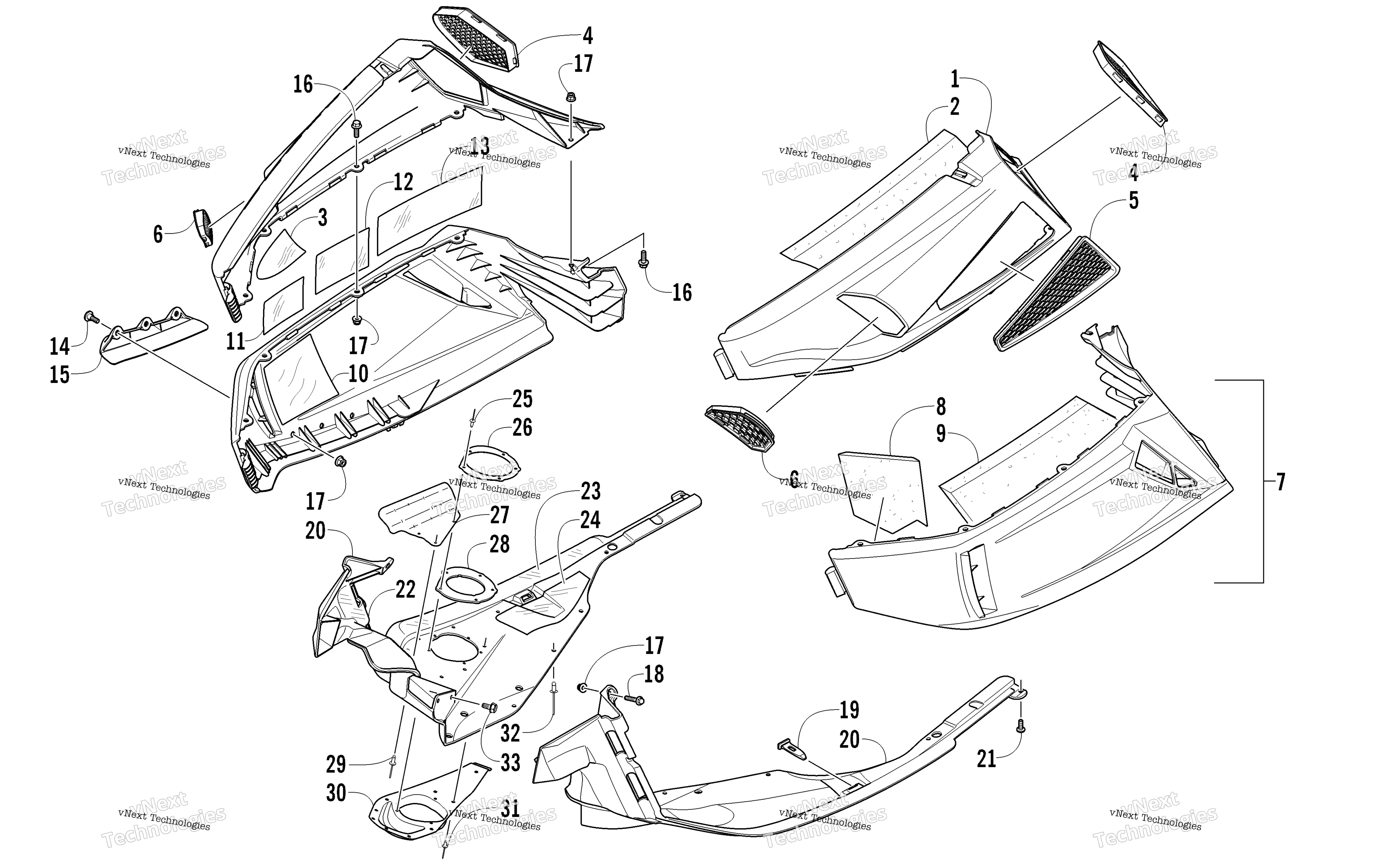 Skid Plate и Side панель узел