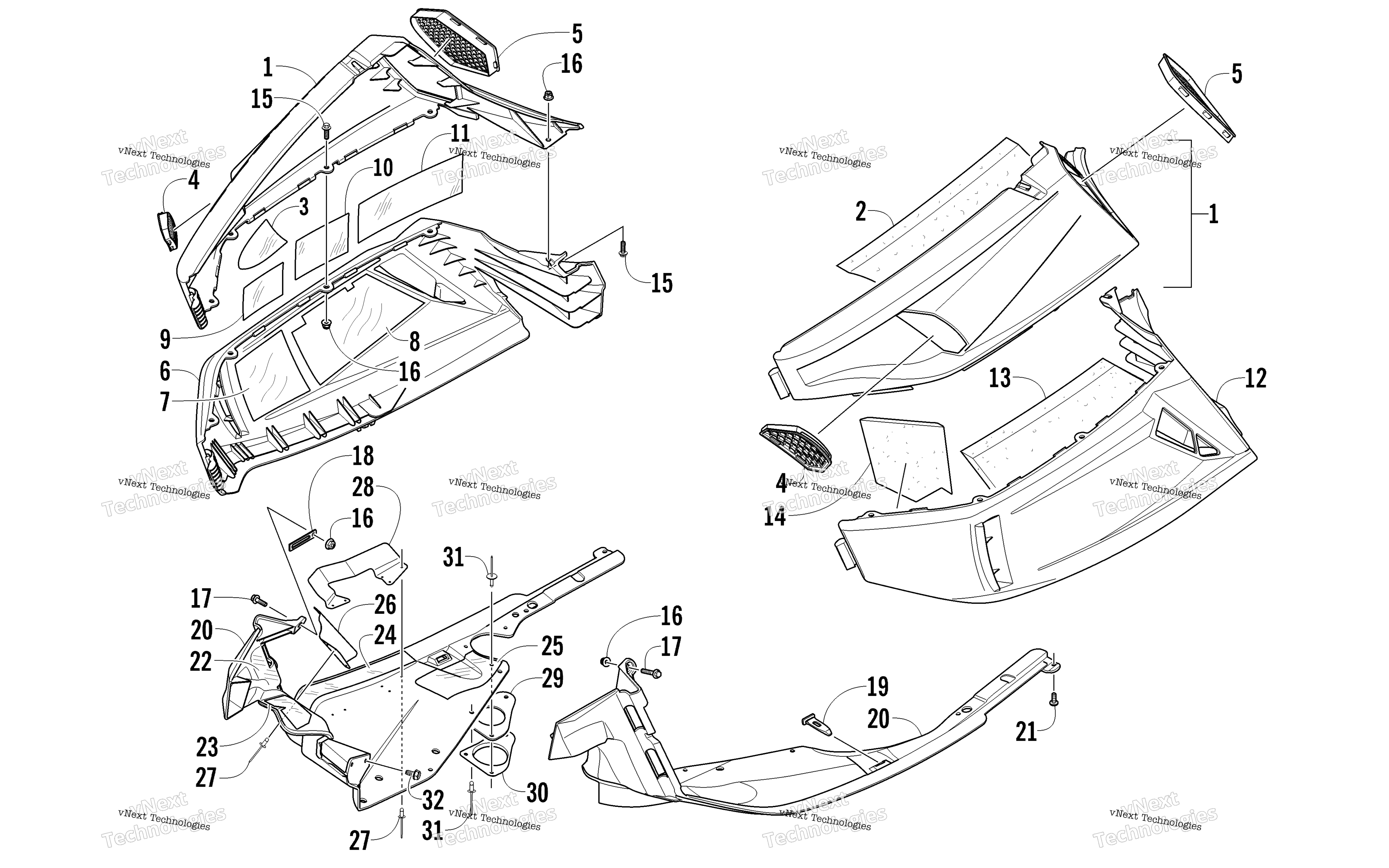 Skid Plate и Side панель узел