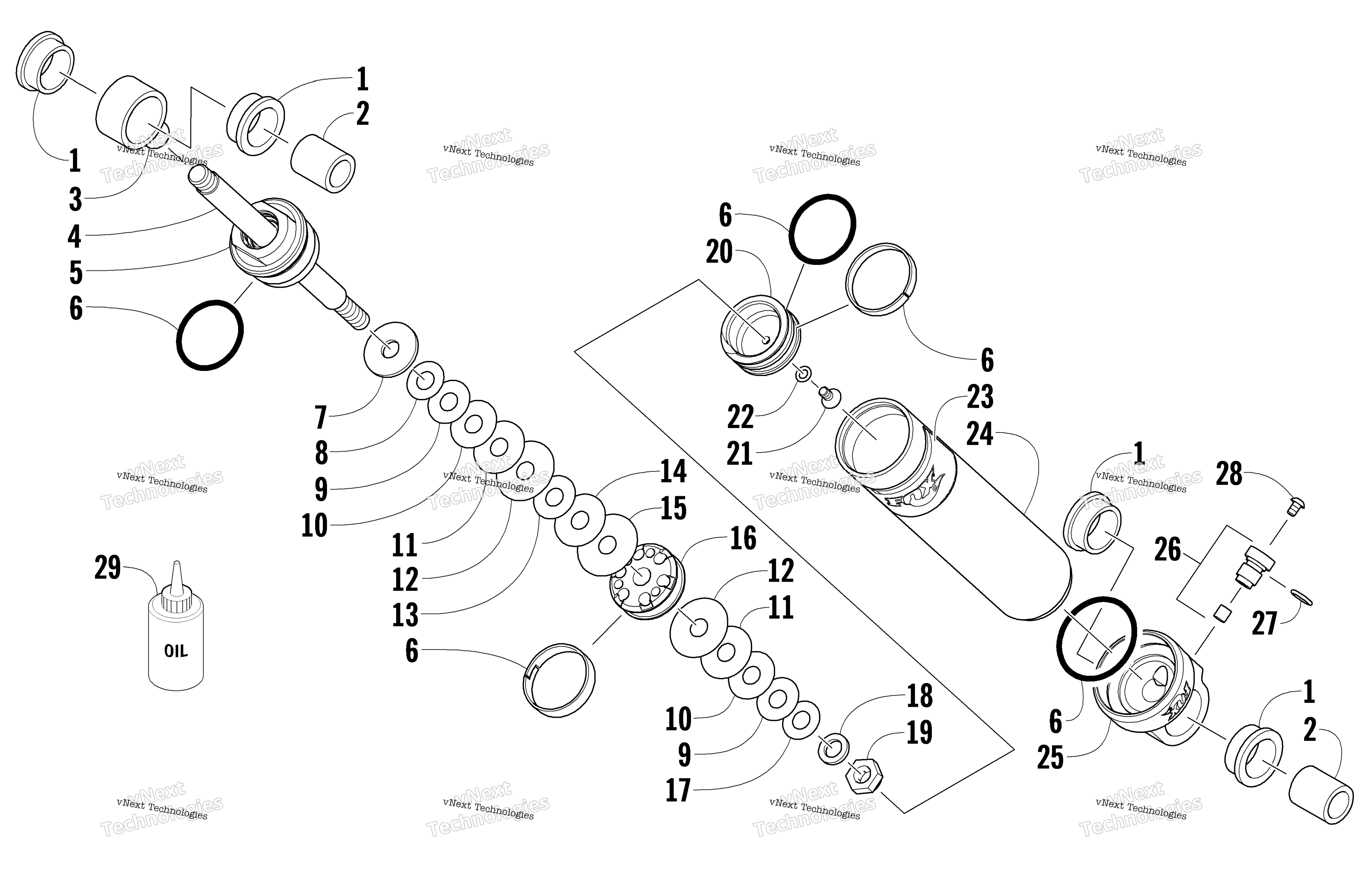 Задняя часть Suspension Rear Arm Shock Absorber