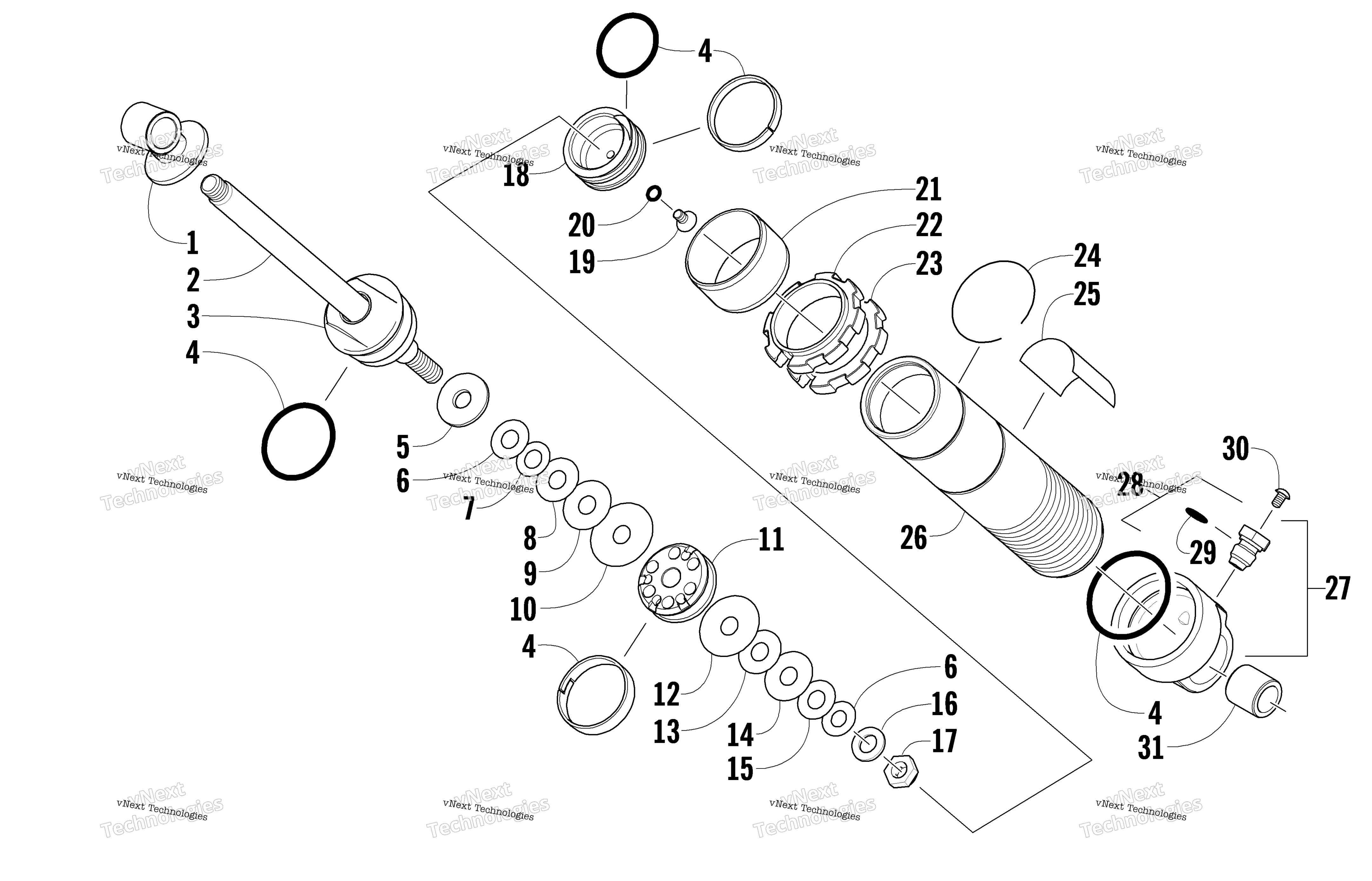 Задняя часть Suspension Front Arm Shock Absorber