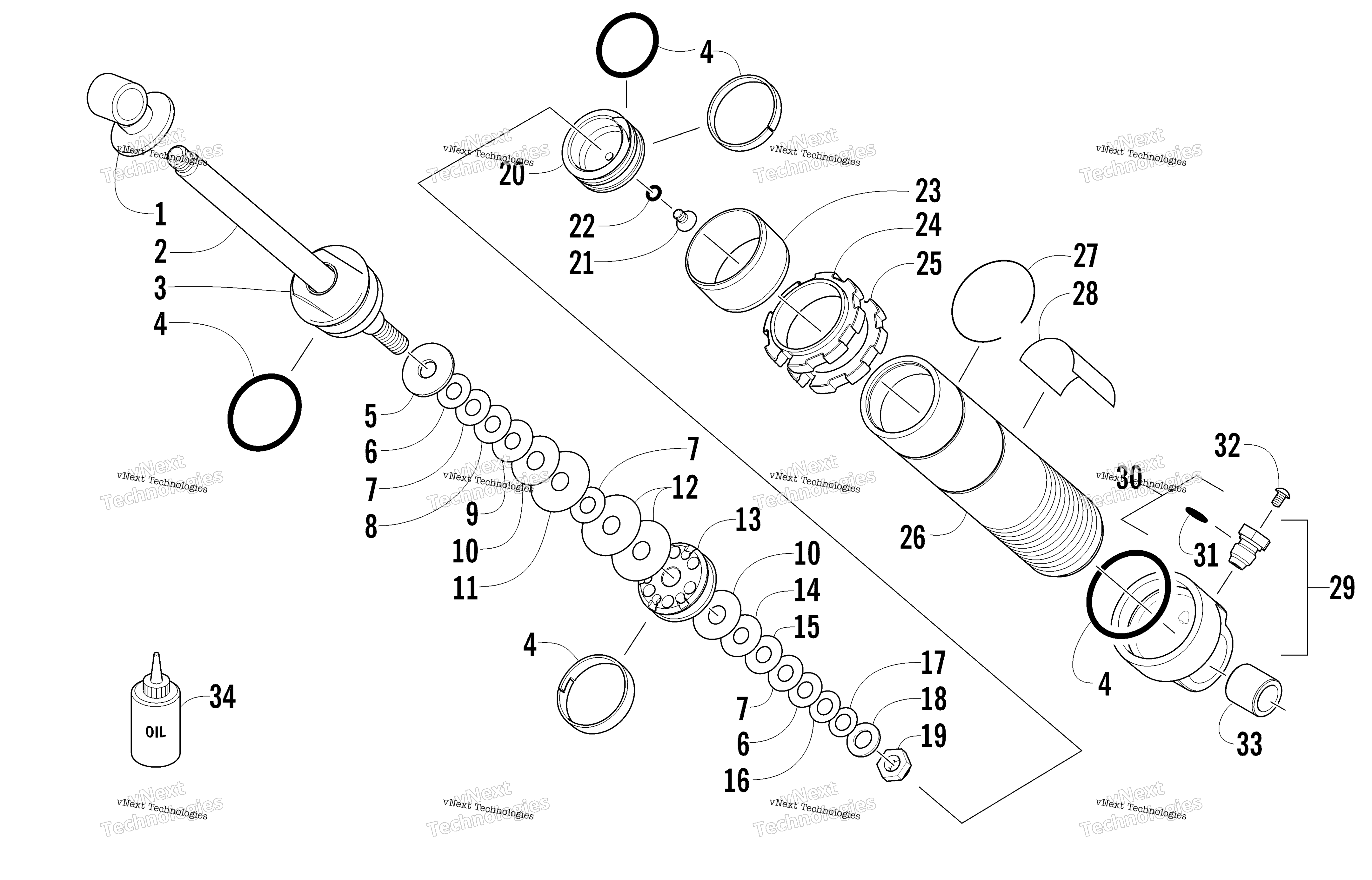 Задняя часть Suspension Front Arm Shock Absorber