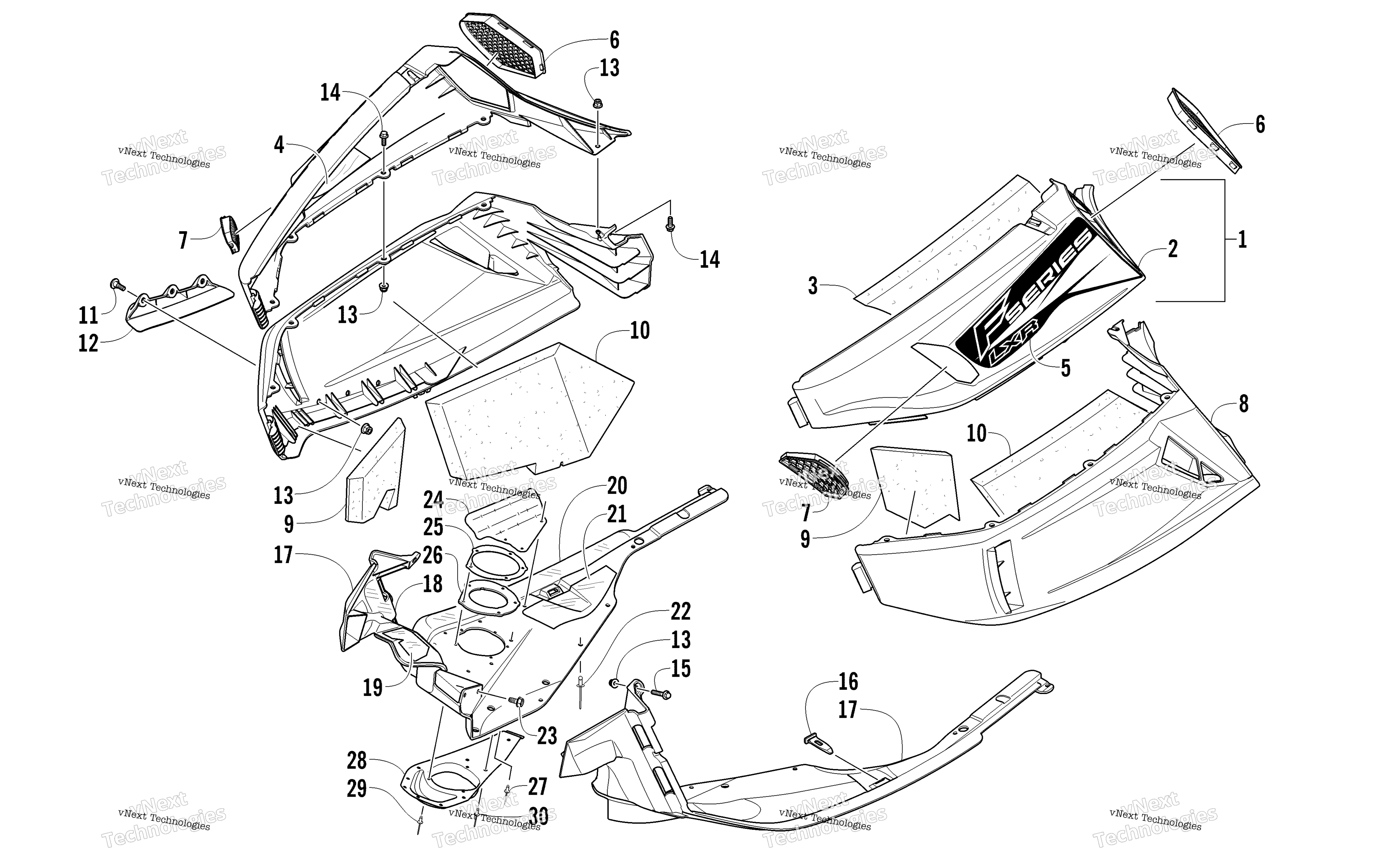 Skid Plate и Side панель узел