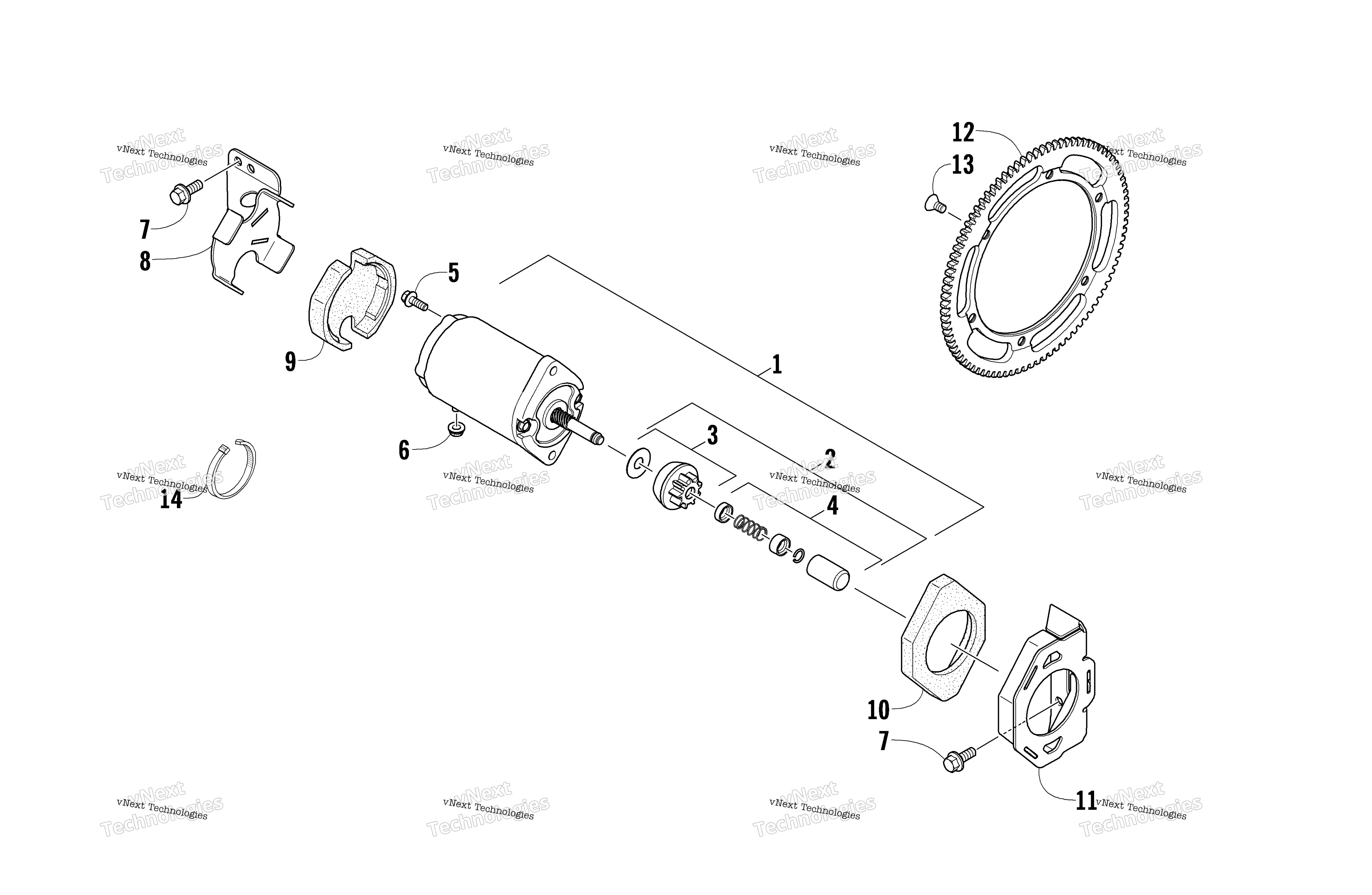 Электрооборудование Start - Starter Motor Assembly