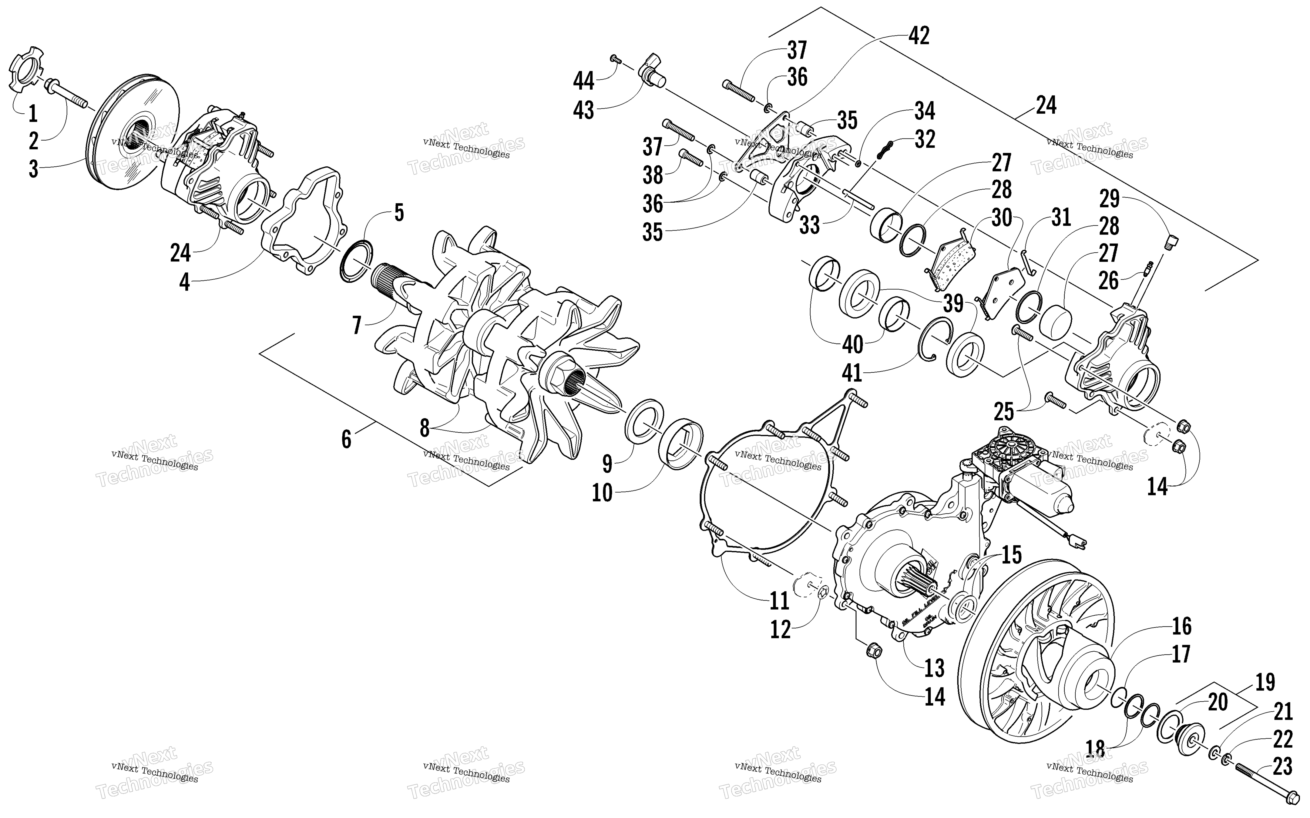 Привод Train Shaft And Brake Assemblies