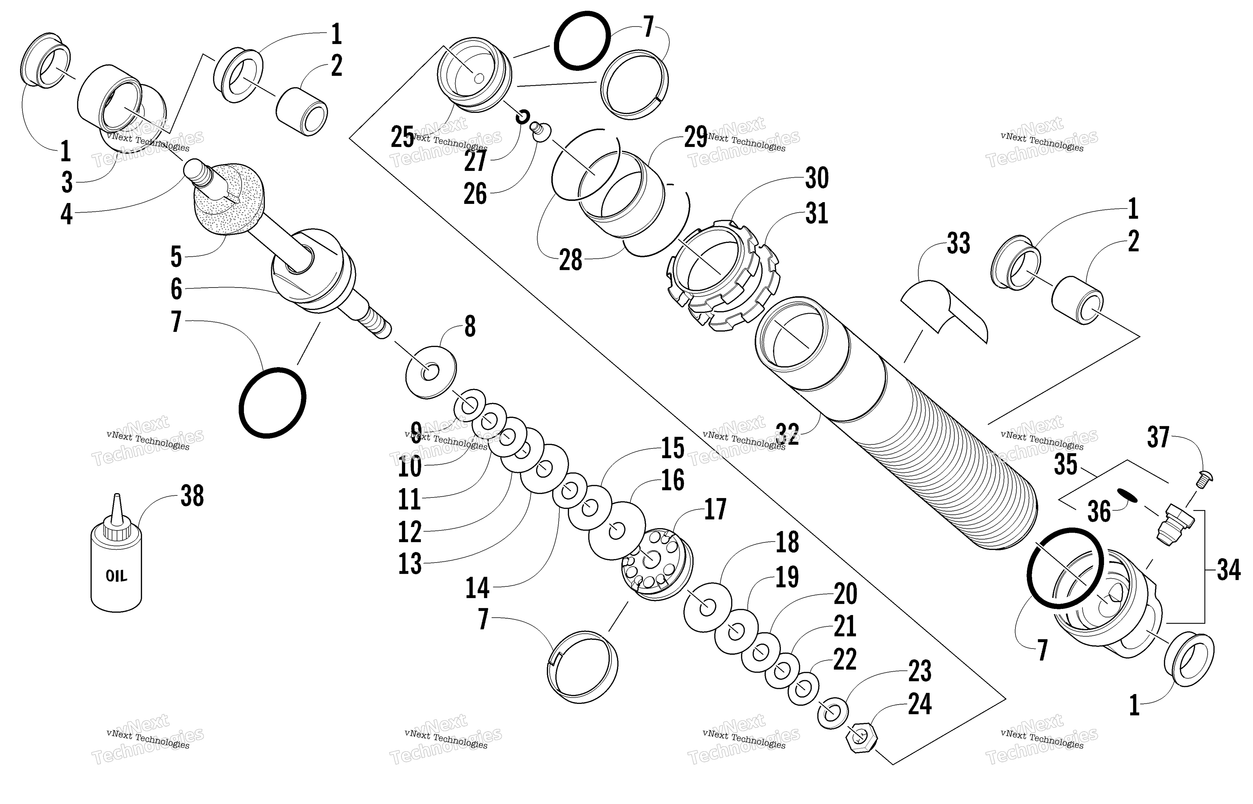 Задняя часть Suspension Rear Arm Shock Absorber