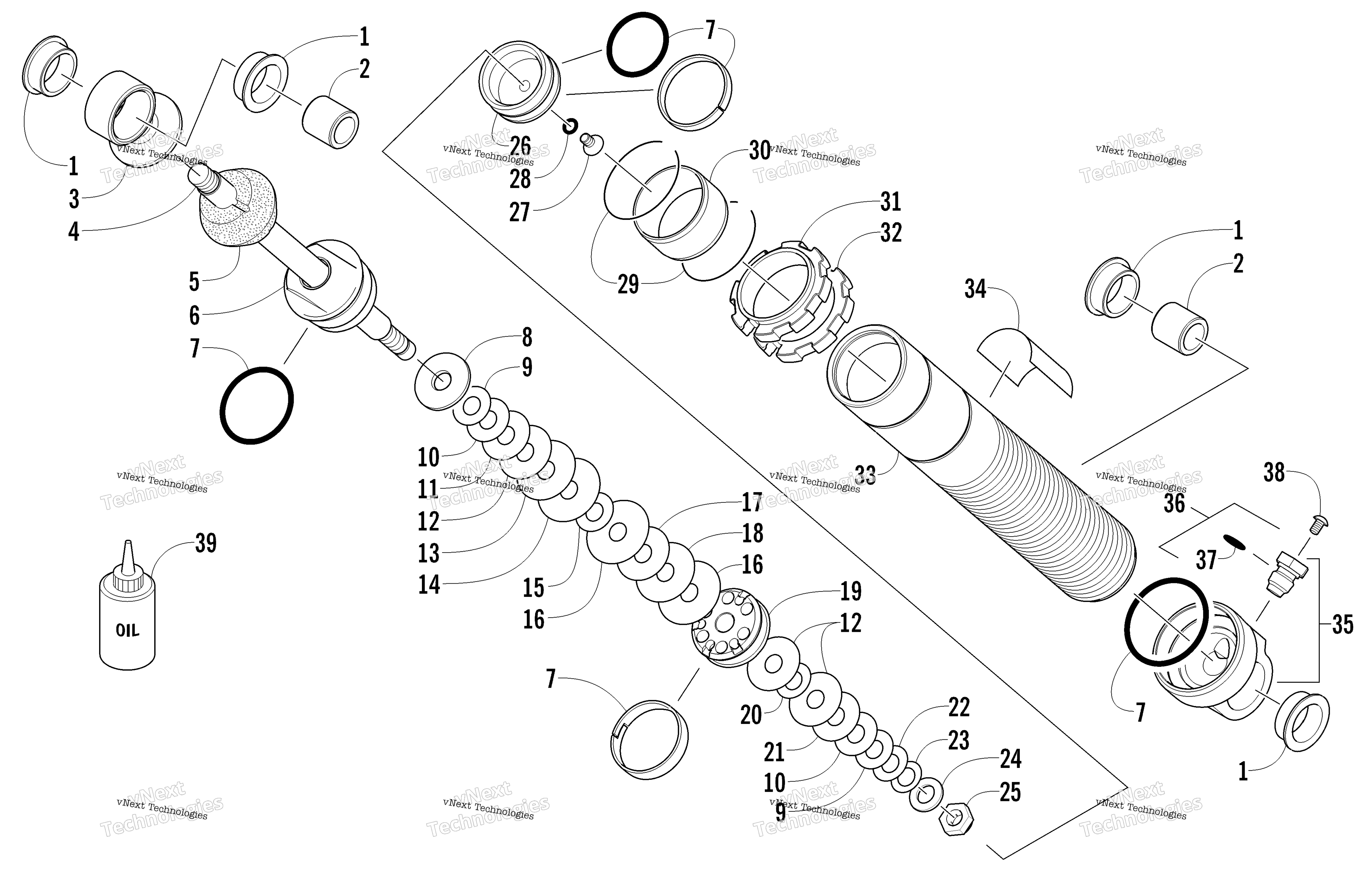 Передняя часть Suspension Shock Absorber