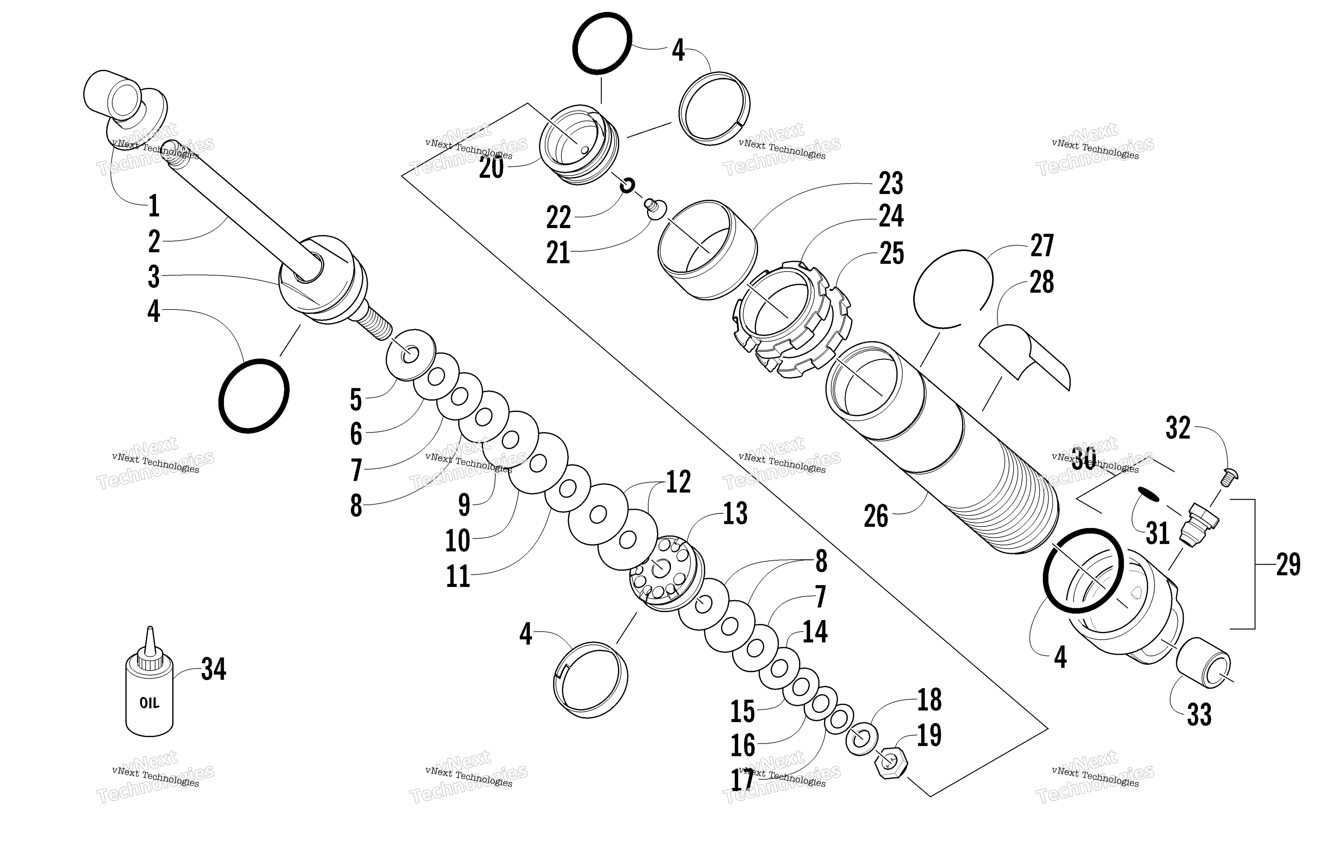 Задняя часть Suspension Front Arm Shock Absorber