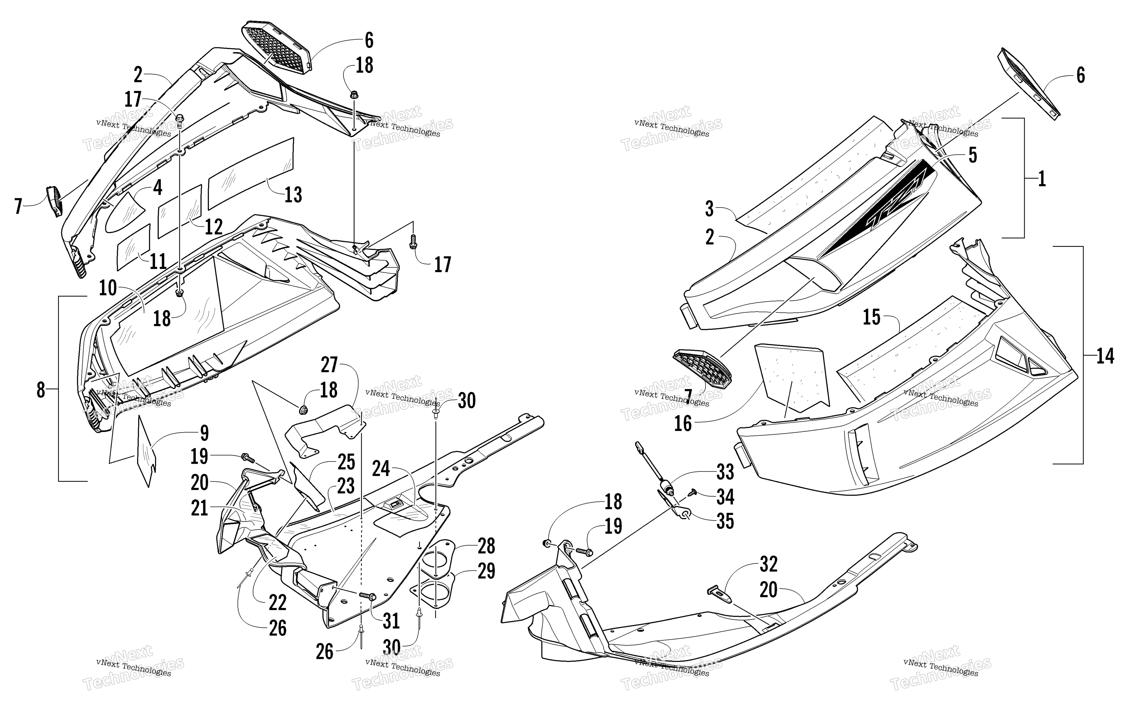 Skid Plate и Side панель узел