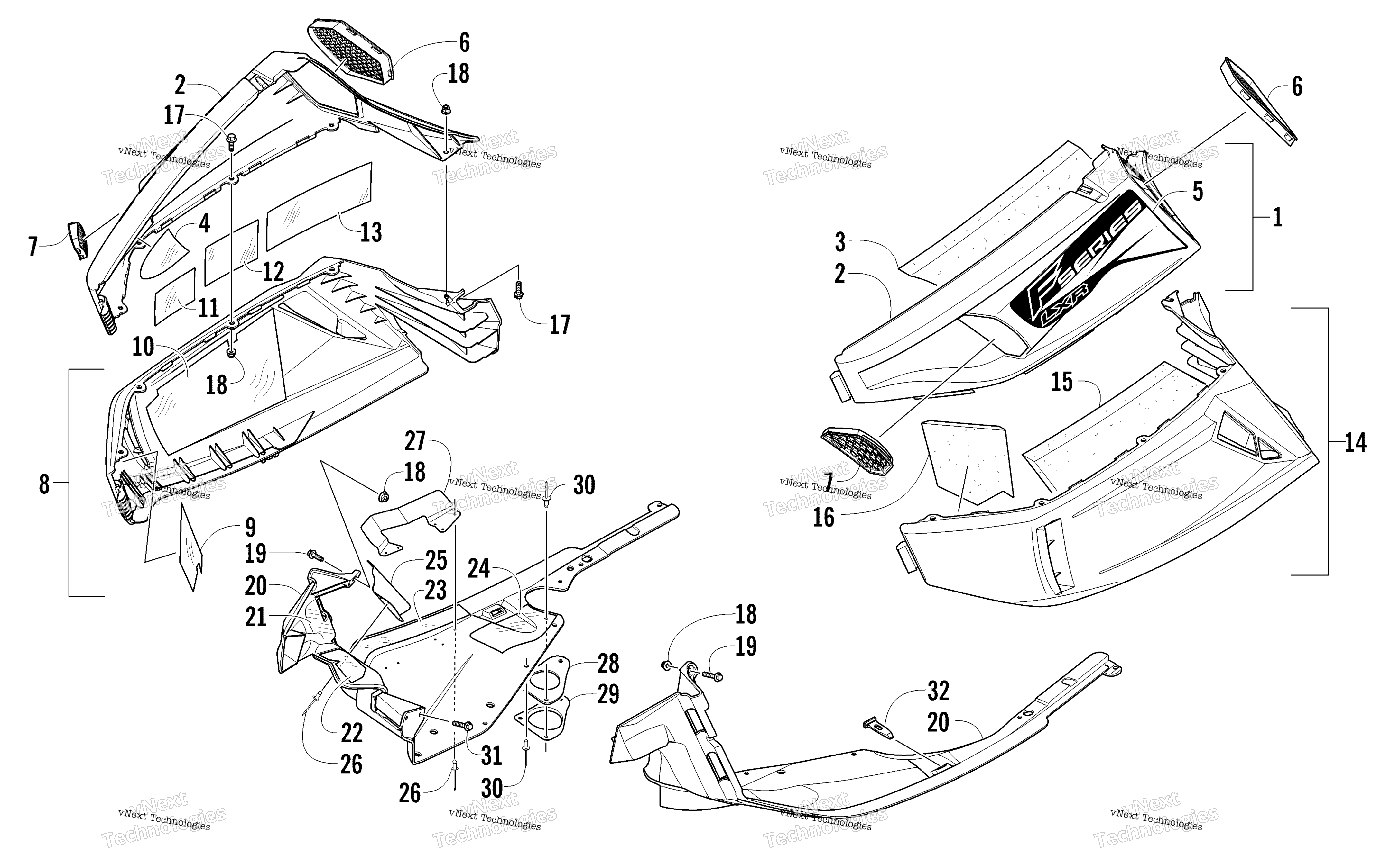 Skid Plate и Side панель узел