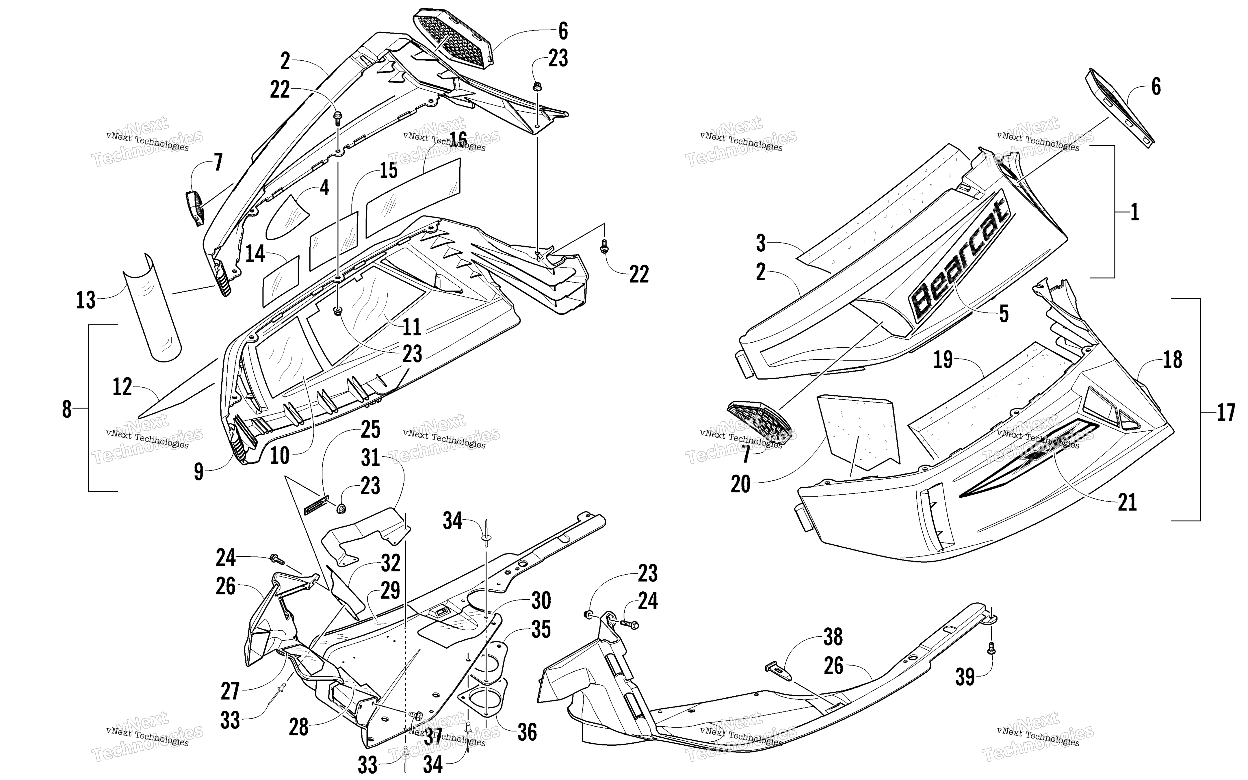 Skid Plate и Side панель узел
