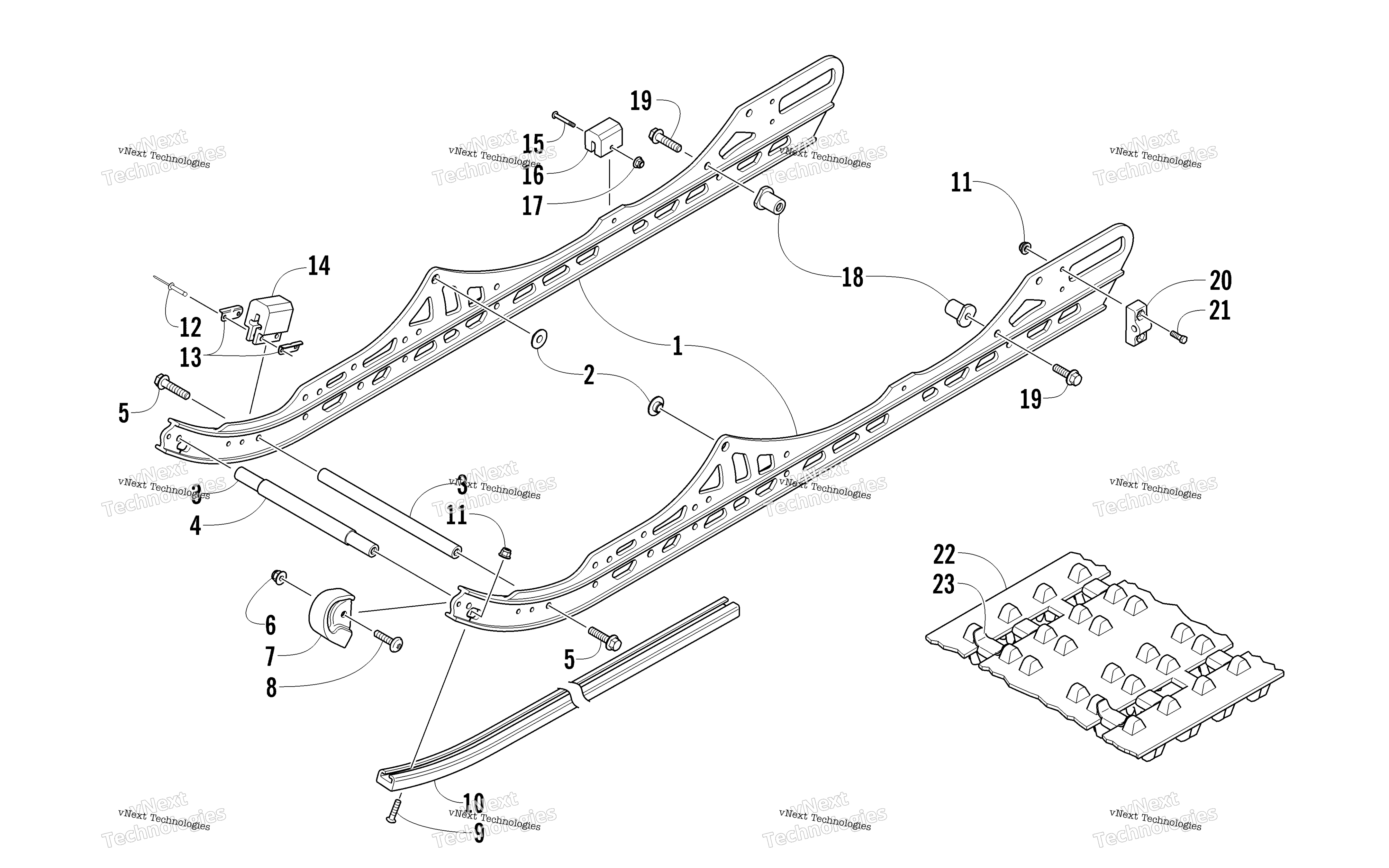 Slide Rail и Track узел