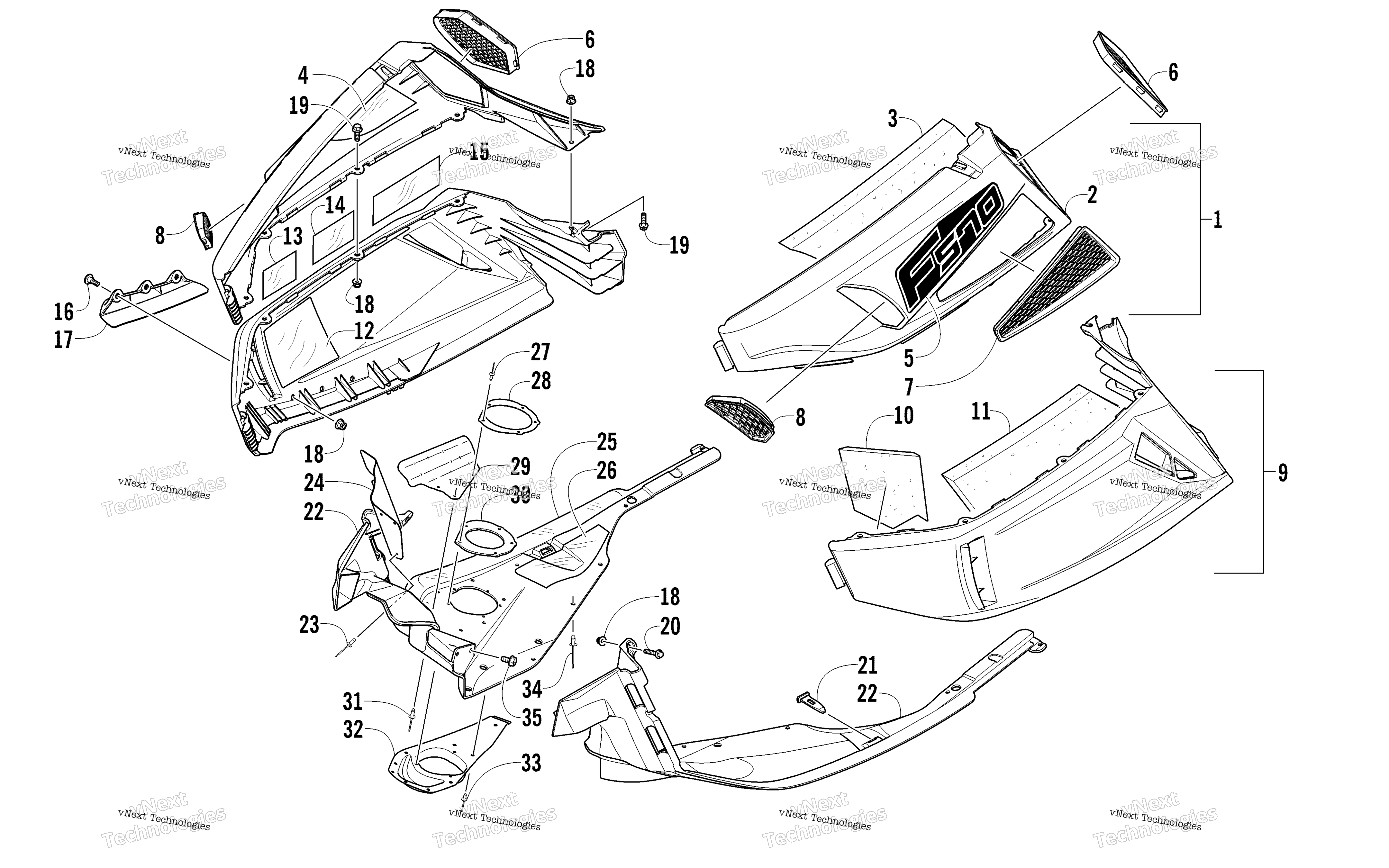 Skid Plate и Side панель узел
