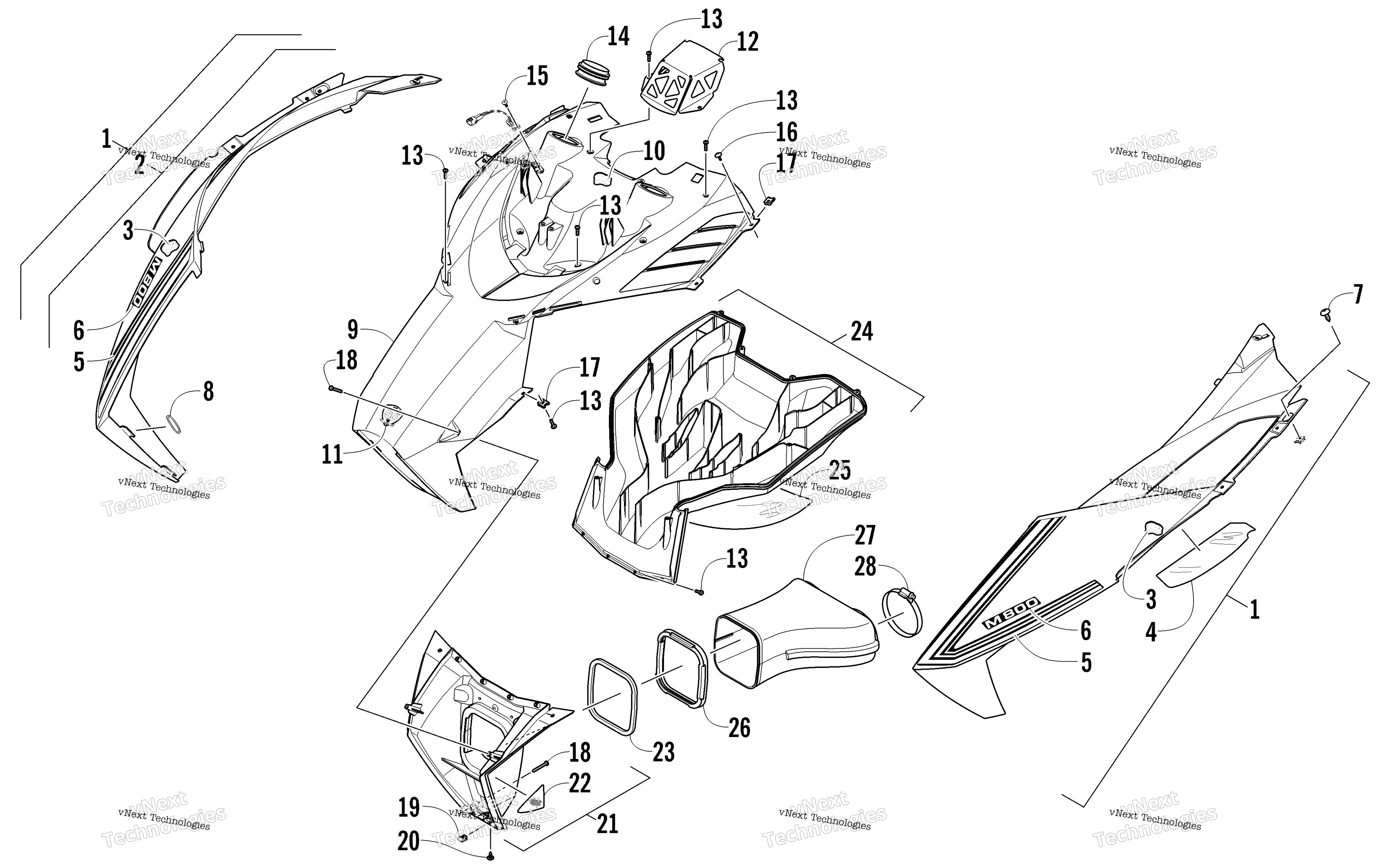Капот And Air Intake Assembly